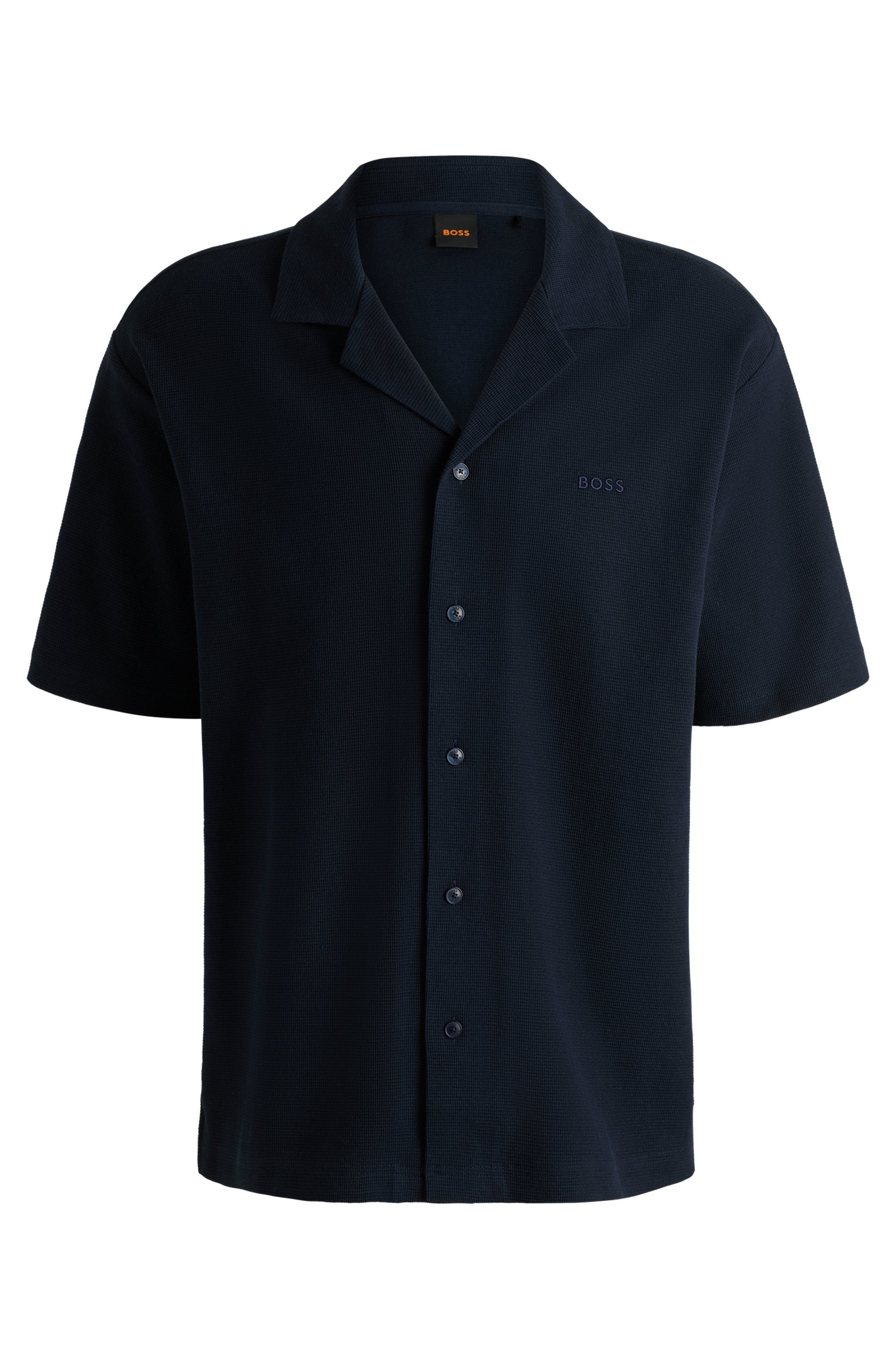 Boss Orange Shirt met korte mouwen Pe met ton-sur-tonlogo