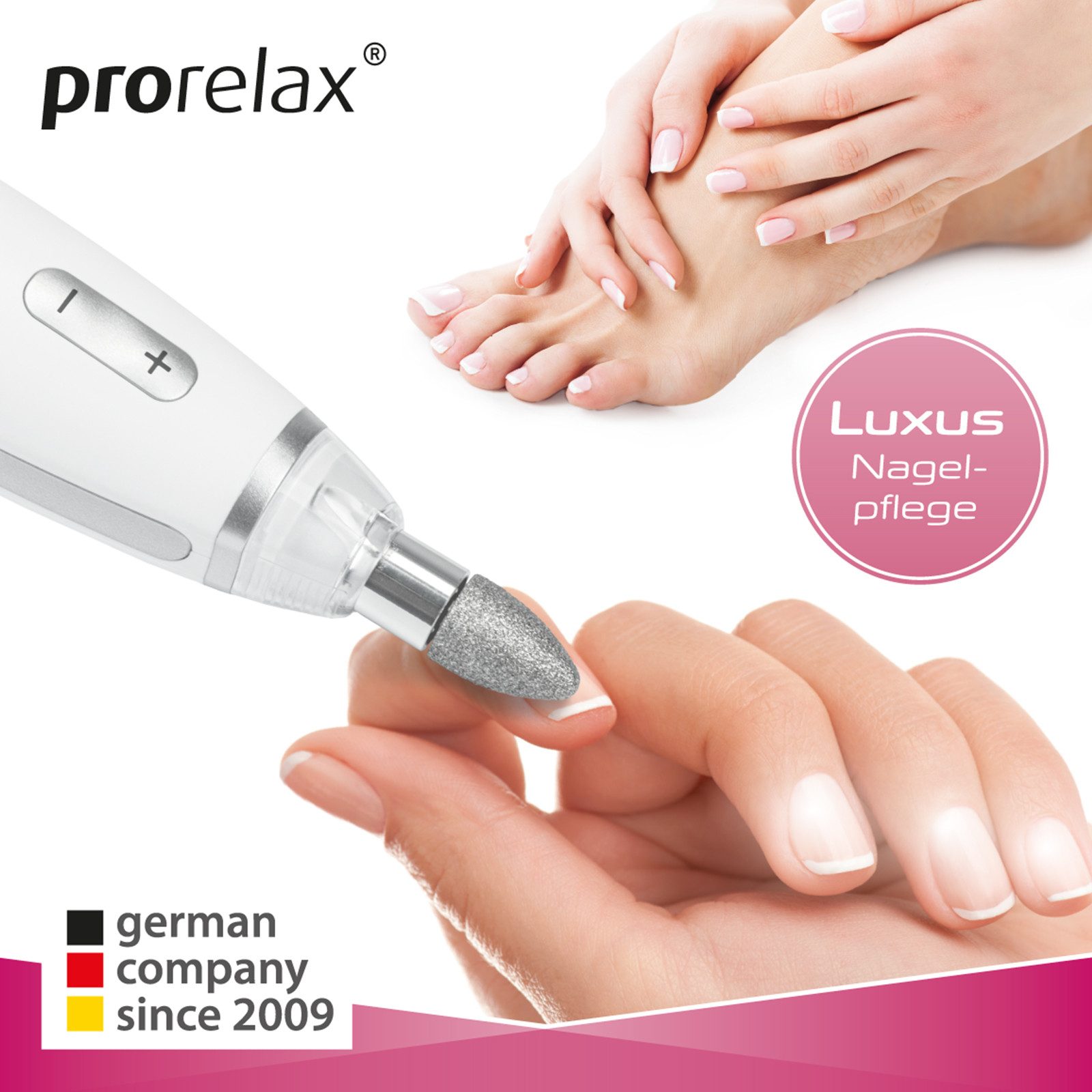 prorelax Manicure-/pedicureset 52248 Deluxe 15 opzetstukken, met aluminium koffer