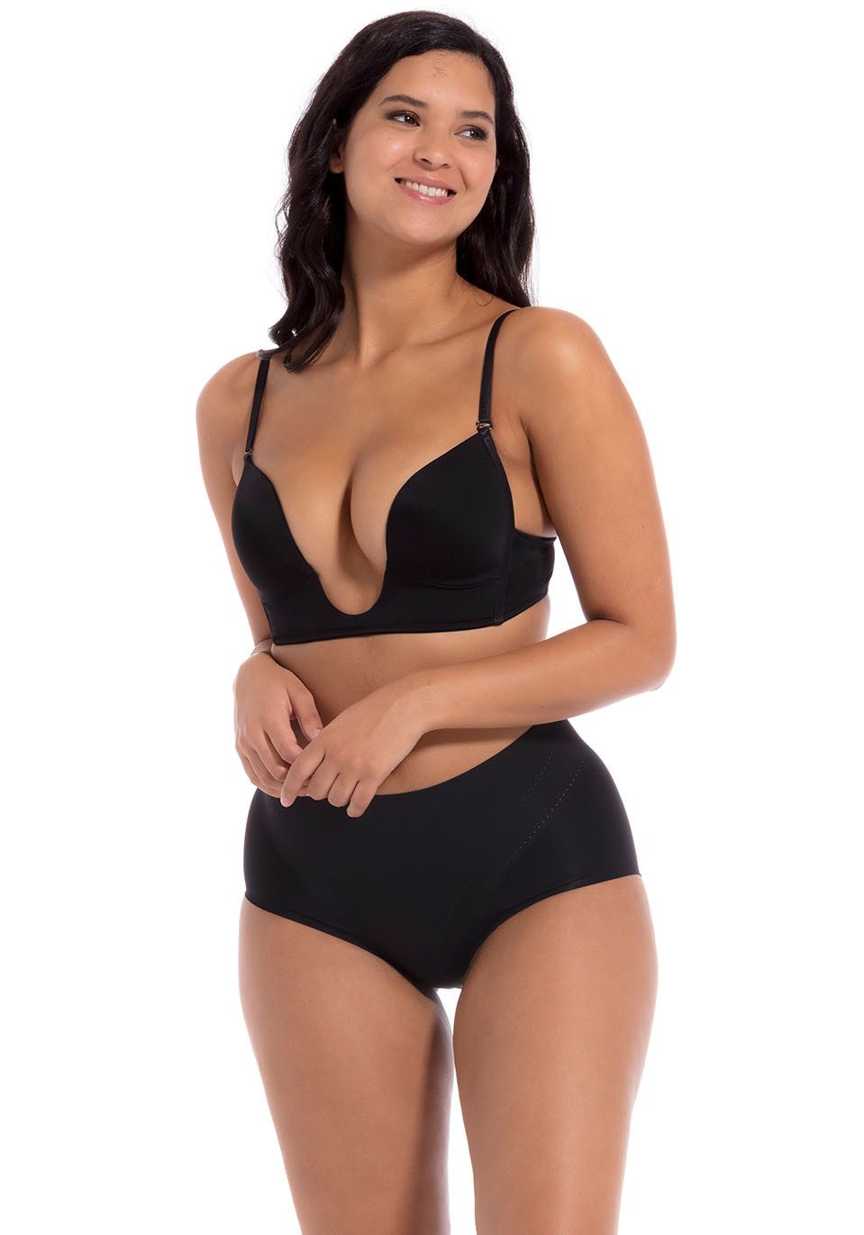 Magic Body Fashion Beugelloze-bh V-Bra extreem diep vallende halslijn en extra diepe rug