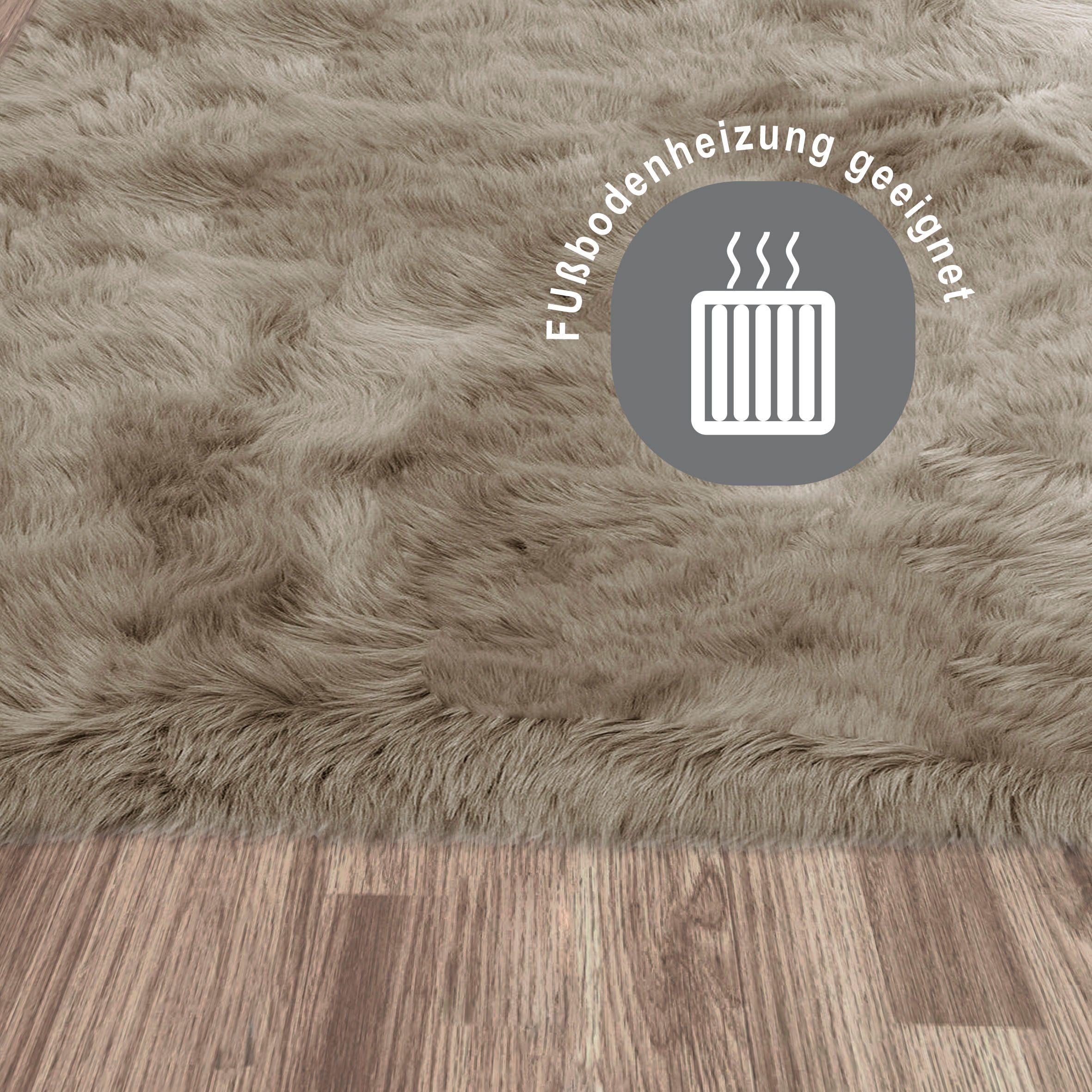 my home Hoogpolig vloerkleed Valeria schapenvacht tapijt knuffelig Imitatiebont, vachtmodel, zachte vloerkleden, slaapkamer, woonkamer