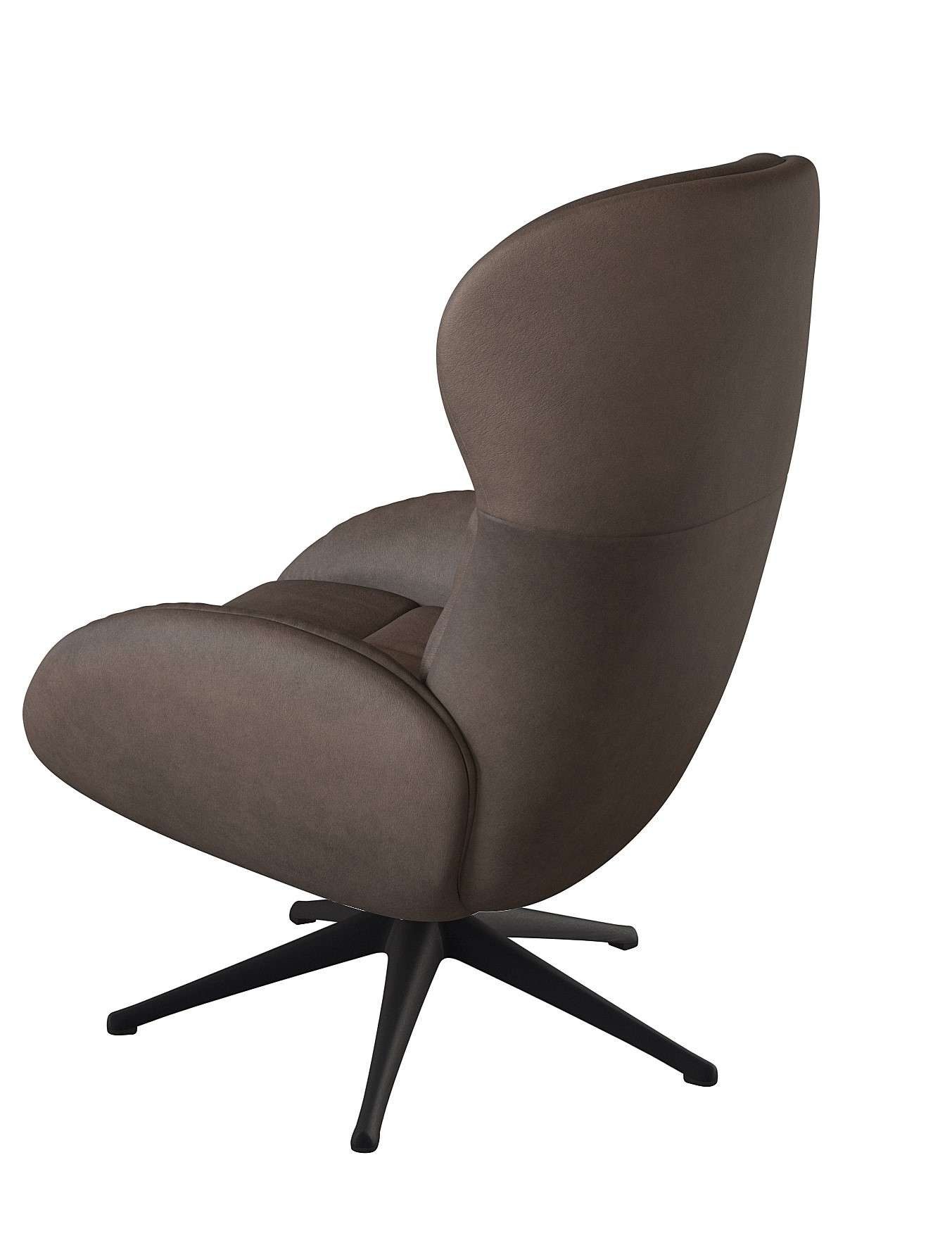 FLEXLUX Relaxfauteuil Haze, TV-stoel, fauteuil, stoffeerstoel Rugdeelverstelling, draaibaar, voet zwart