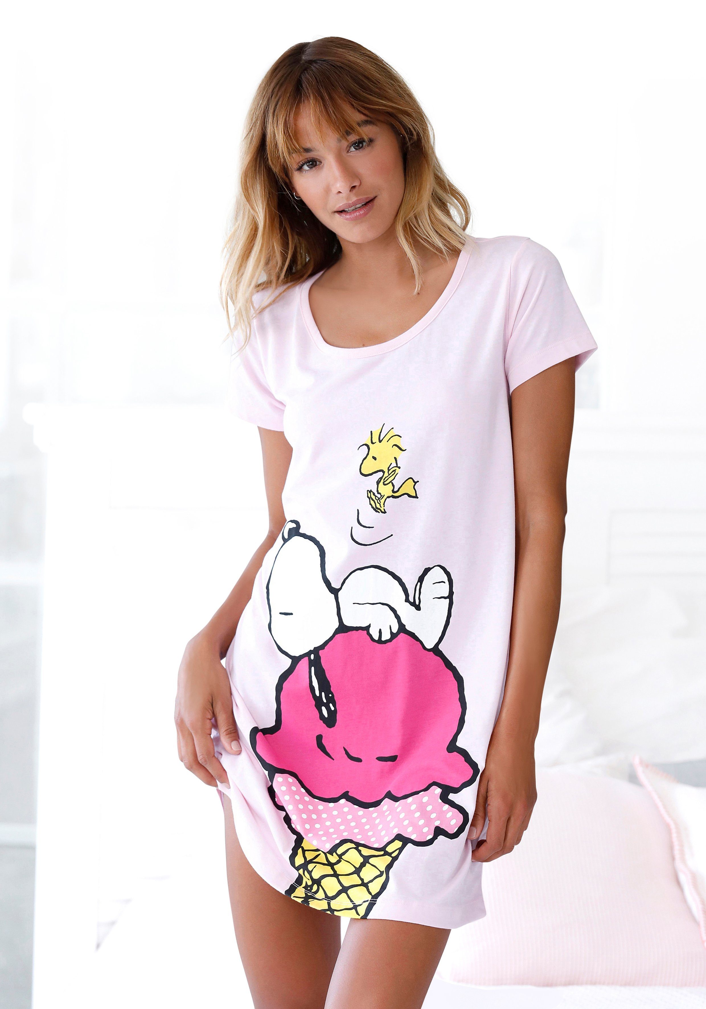 Peanuts big-shirt met groot Snoopy-motief