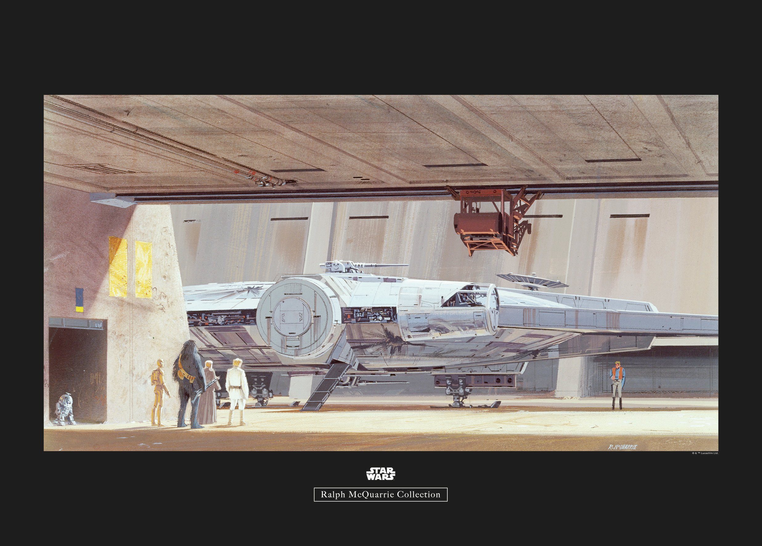 Komar wanddecoratie Star Wars Classic RMQ Mos Eisley Hangar, zonder lijst