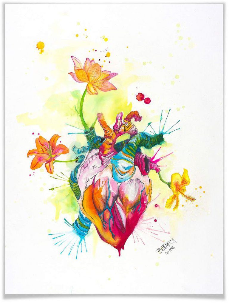 Wall-Art Poster Nature Beating Heart Poster, artprint, wandposter (1 stuk)