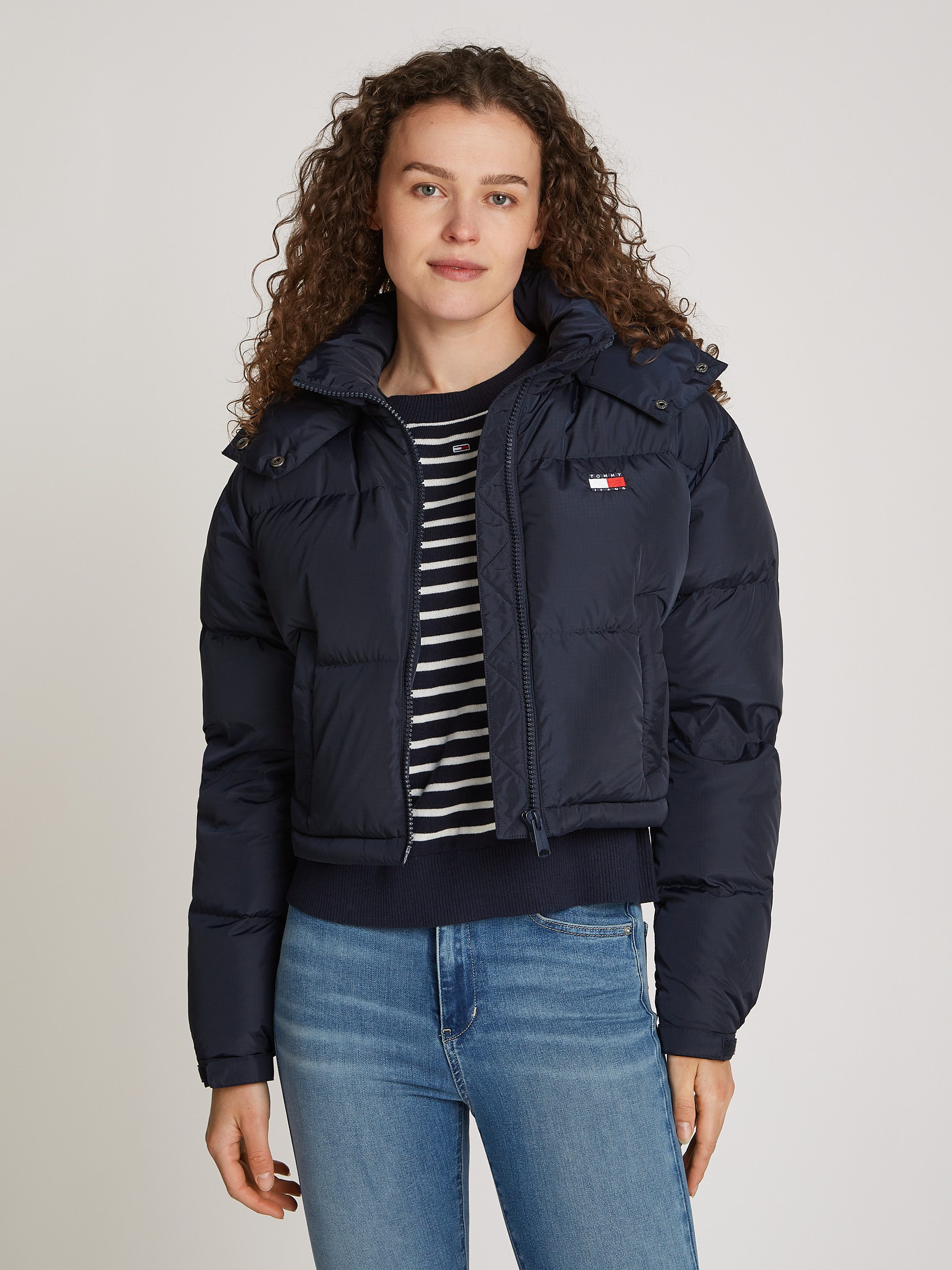 TOMMY JEANS Gewatteerde jas TJW CRP ALASKA PUFFER dames donsjassen maat L (40) blauw