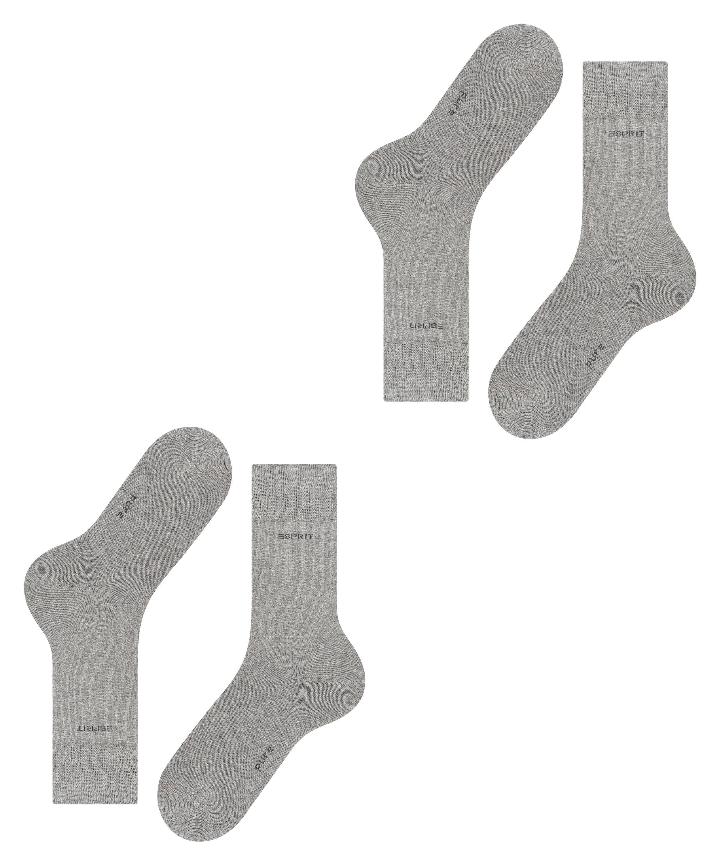 Esprit Sokken Basic Uni Zakelijke sokken, kuitlengte (2 paar, Set van 2)