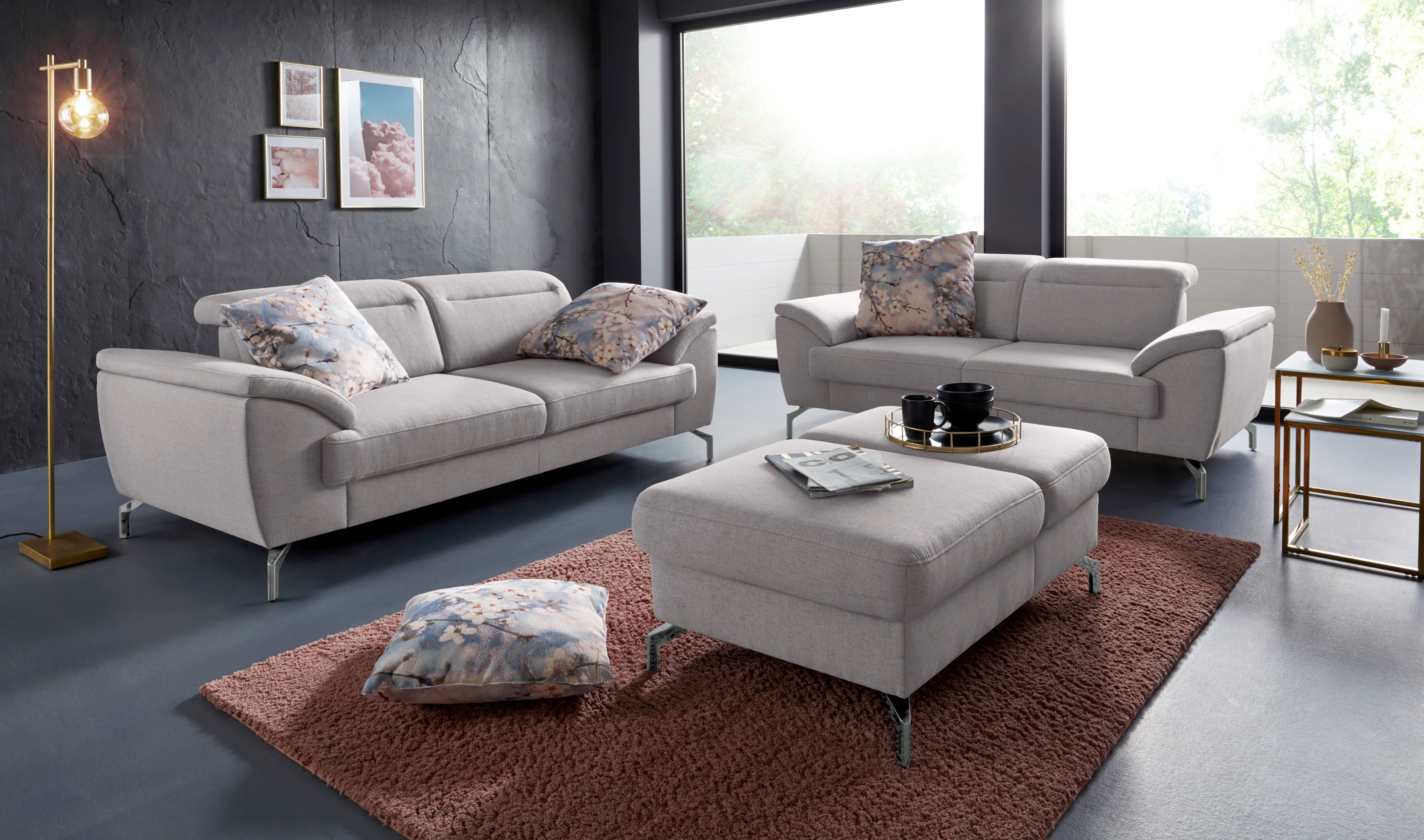 sit&more Hocker Percy Poothoogte 15 cm, met inklapfunctie, naar keuze in 2 pootkleuren