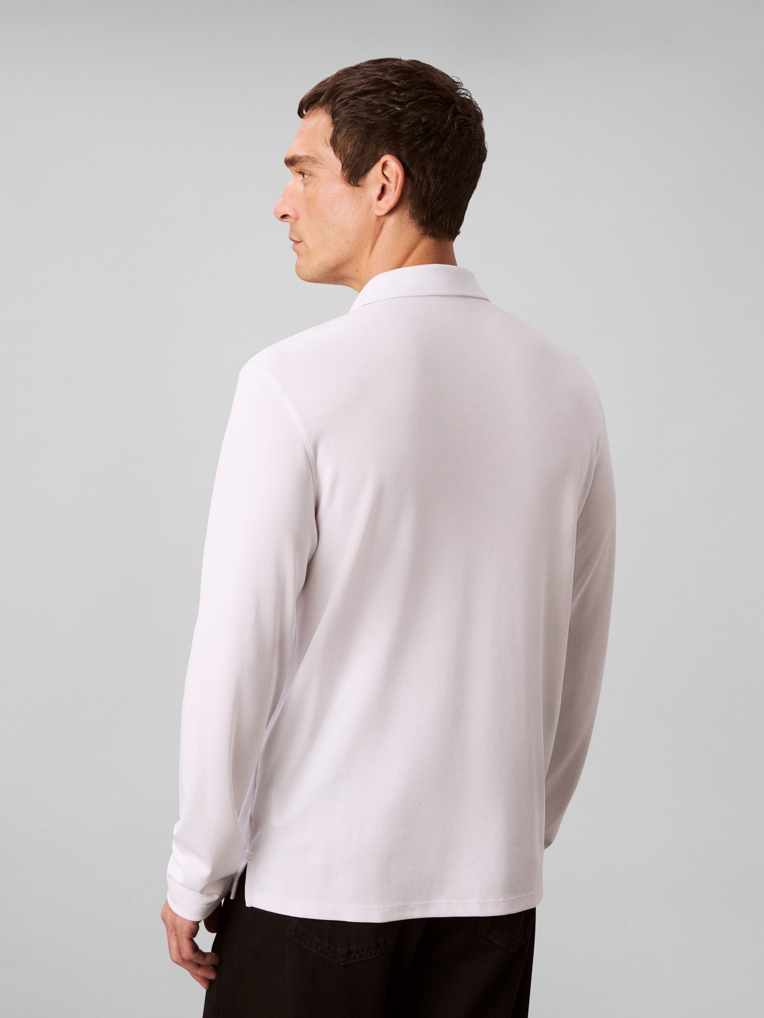 Calvin Klein Poloshirt met lange mouwen LS SUPIMA COTTON SOLID POLO