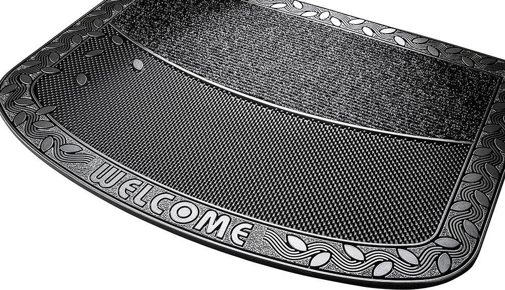 Home2Fashion Mat TC Clean Leaves Vuilafstotende mat, met tekst, robuust, geschikt voor binnen en buiten