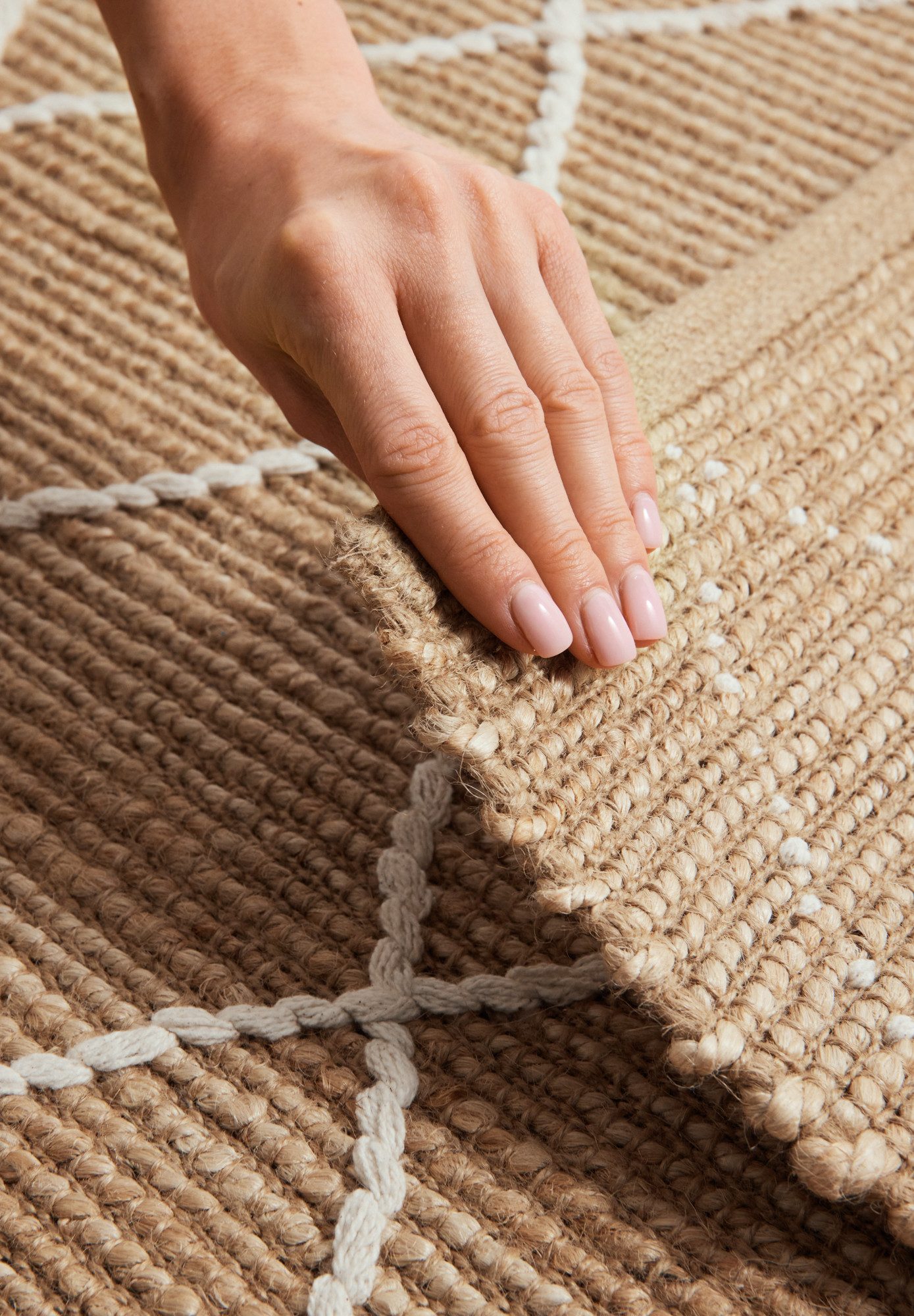 HANSE Home Vloerkleed Kunu jute tapijt Natuurlijke vezels, jute met katoen, woonkamer, hal, gang, boho, scandi