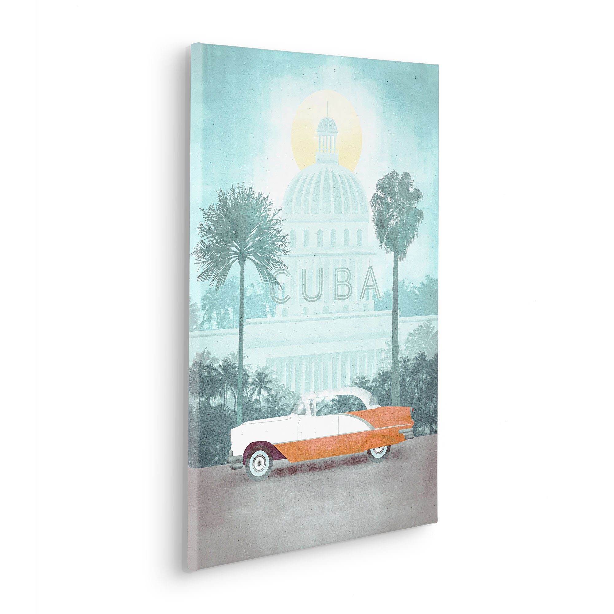 Komar Artprint op linnen Vintage Travel Cuba - Afmeting 40 x 60 cm (1 stuk)