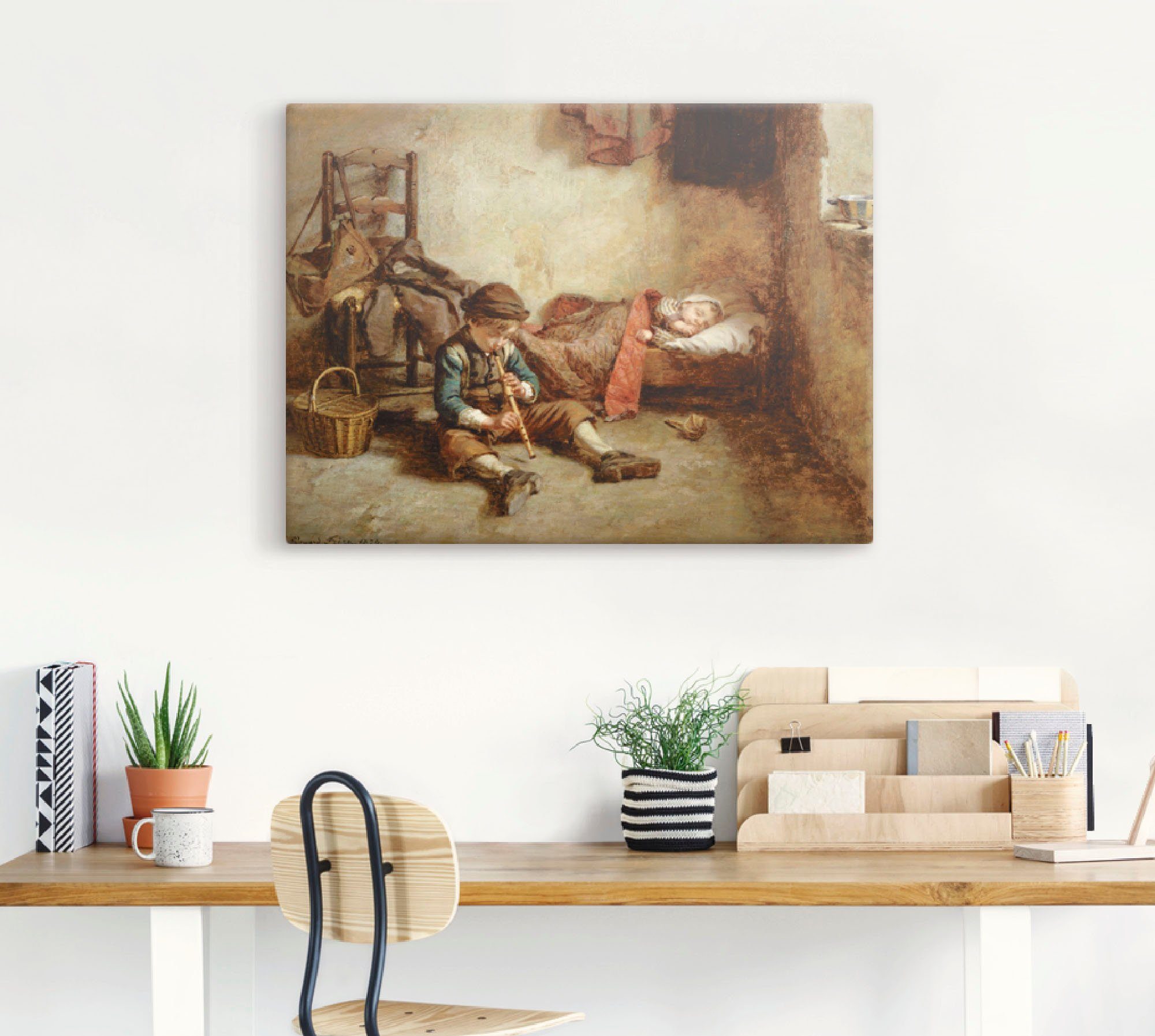 Artland Artprint Het slaapliedje. 1874 als artprint op linnen, muursticker of poster in verschillende maten