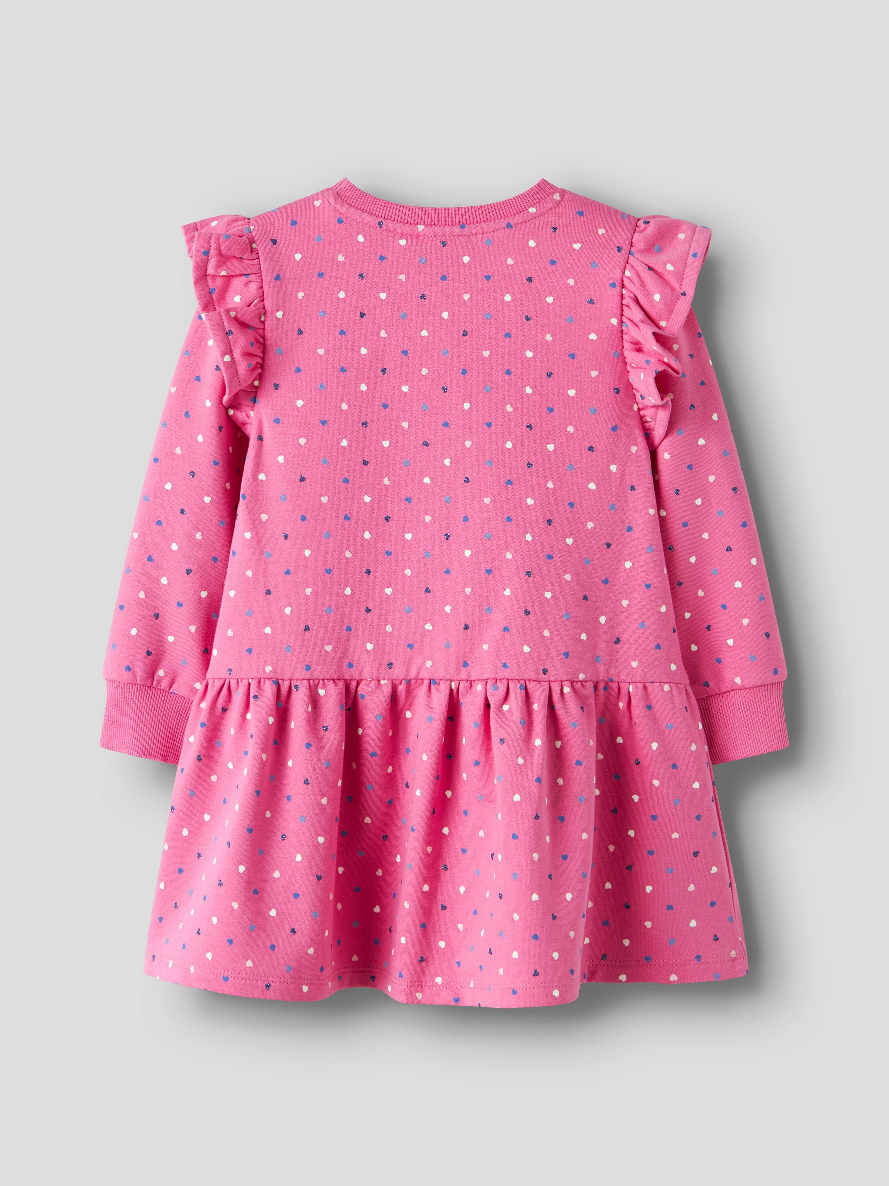 Name It Mini-jurk NMFOEANA LS SWE DRESS BRU PB