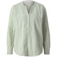 tom tailor denim blouse zonder sluiting met henleykraag en korte knoopsluiting groen