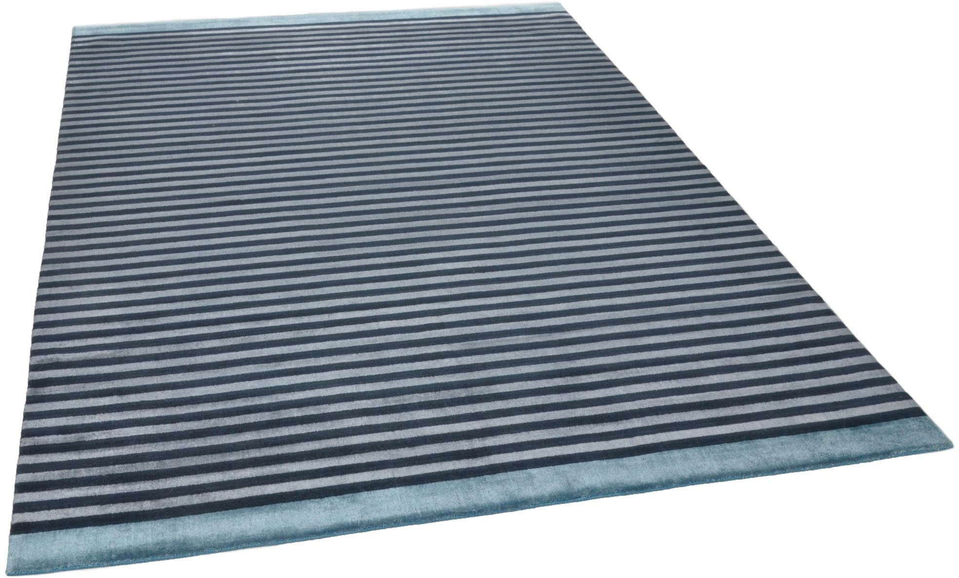 THEKO Vloerkleed Miami 3286 Handgeweven vloerkleed, gestreept, met de hand geweven, van viscose & wol