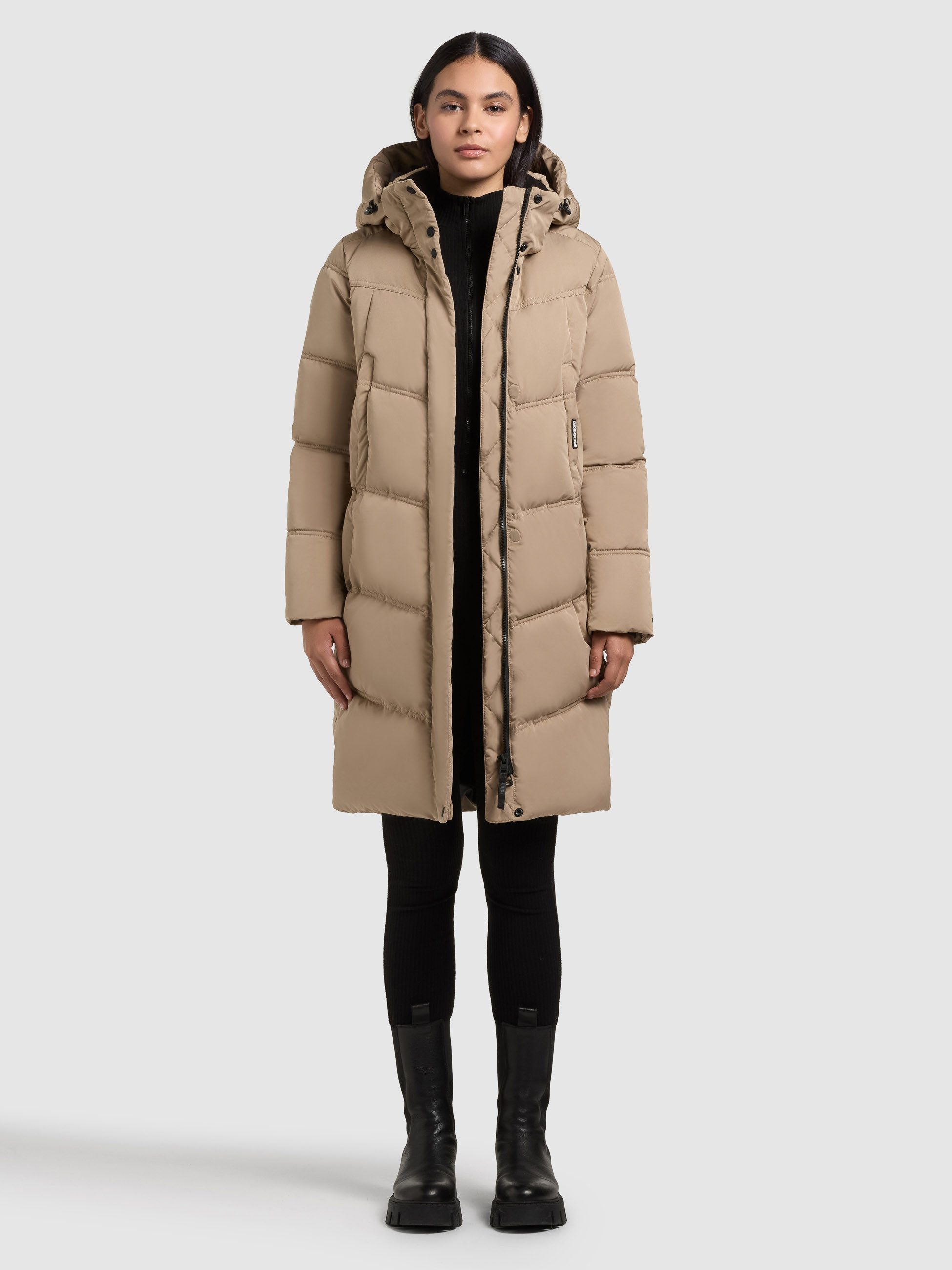 khujo Gewatteerde jas GRAYA2 Windvanger met magnetische sluiting