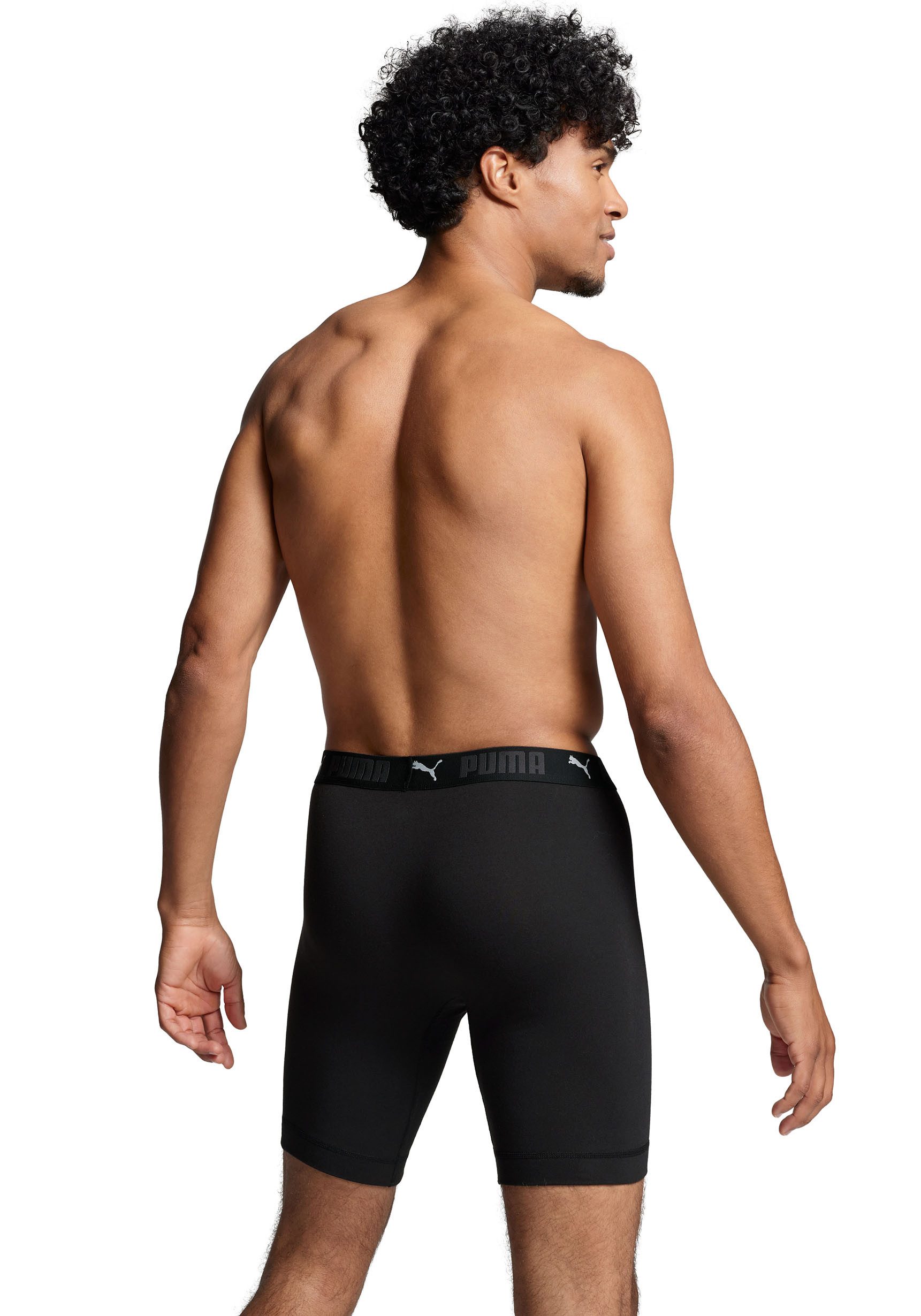 PUMA Boxershort PUMA MEN SPORT COTTON LONG BOXERS 2P (2 stuks, Set van 2)
