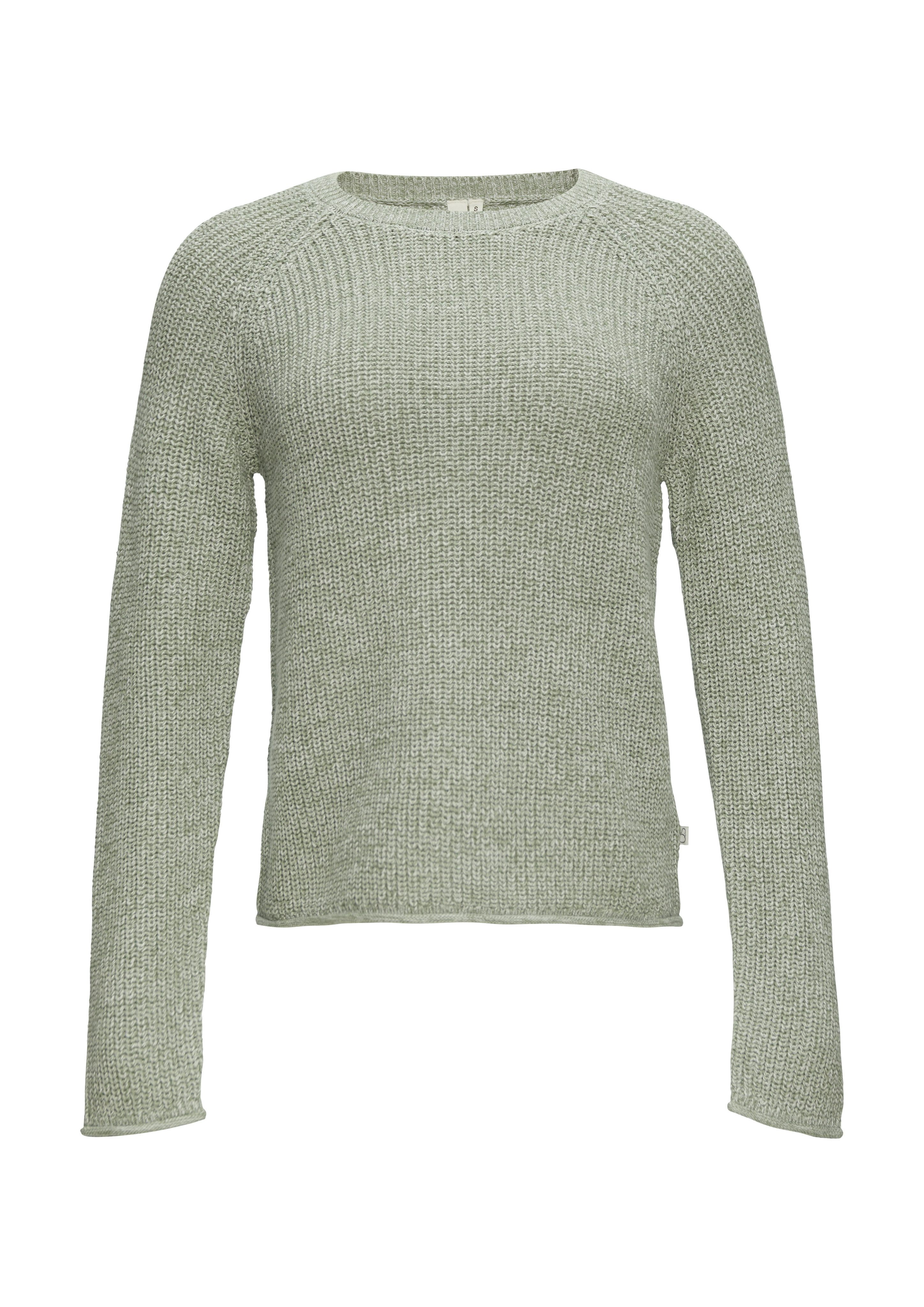 Q S designed by Gebreide trui met een ronde hals