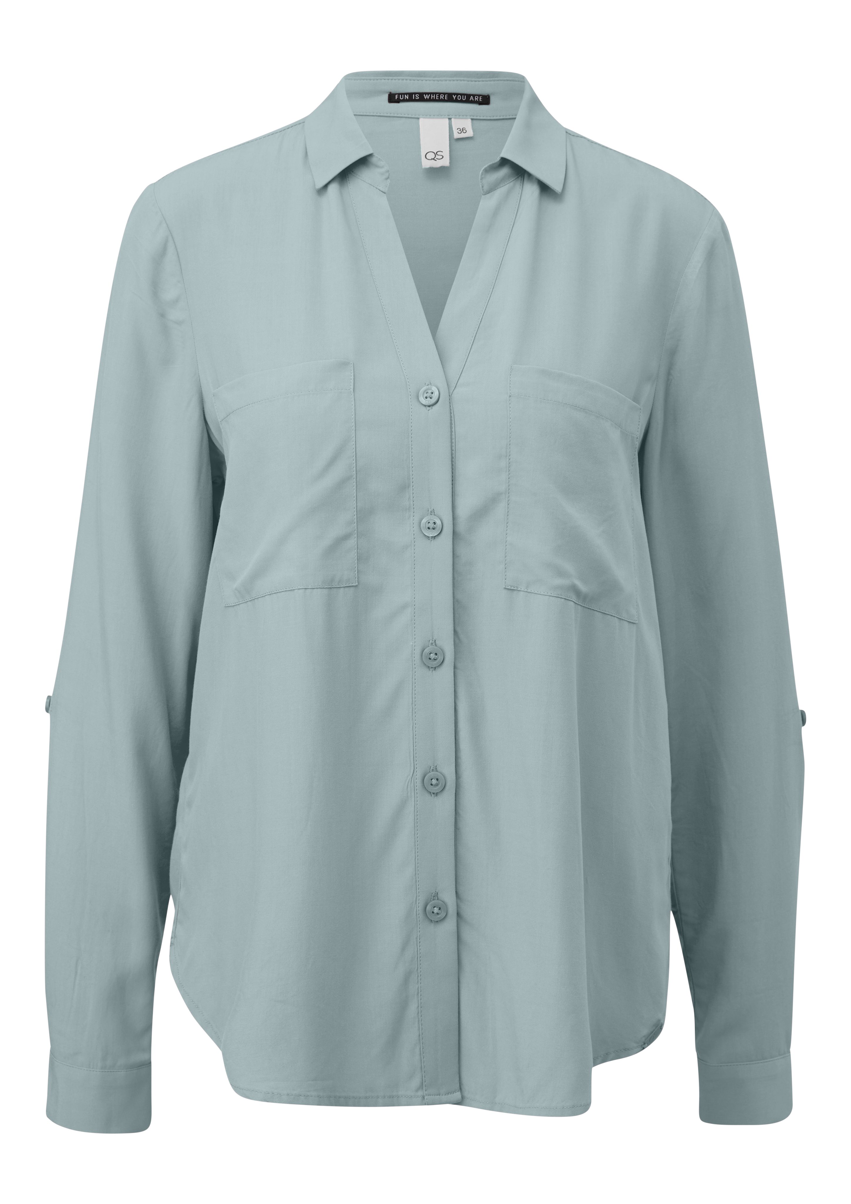 Q/S designed by Overhemdblouse met turn-upmouwen, nieuwe collectie