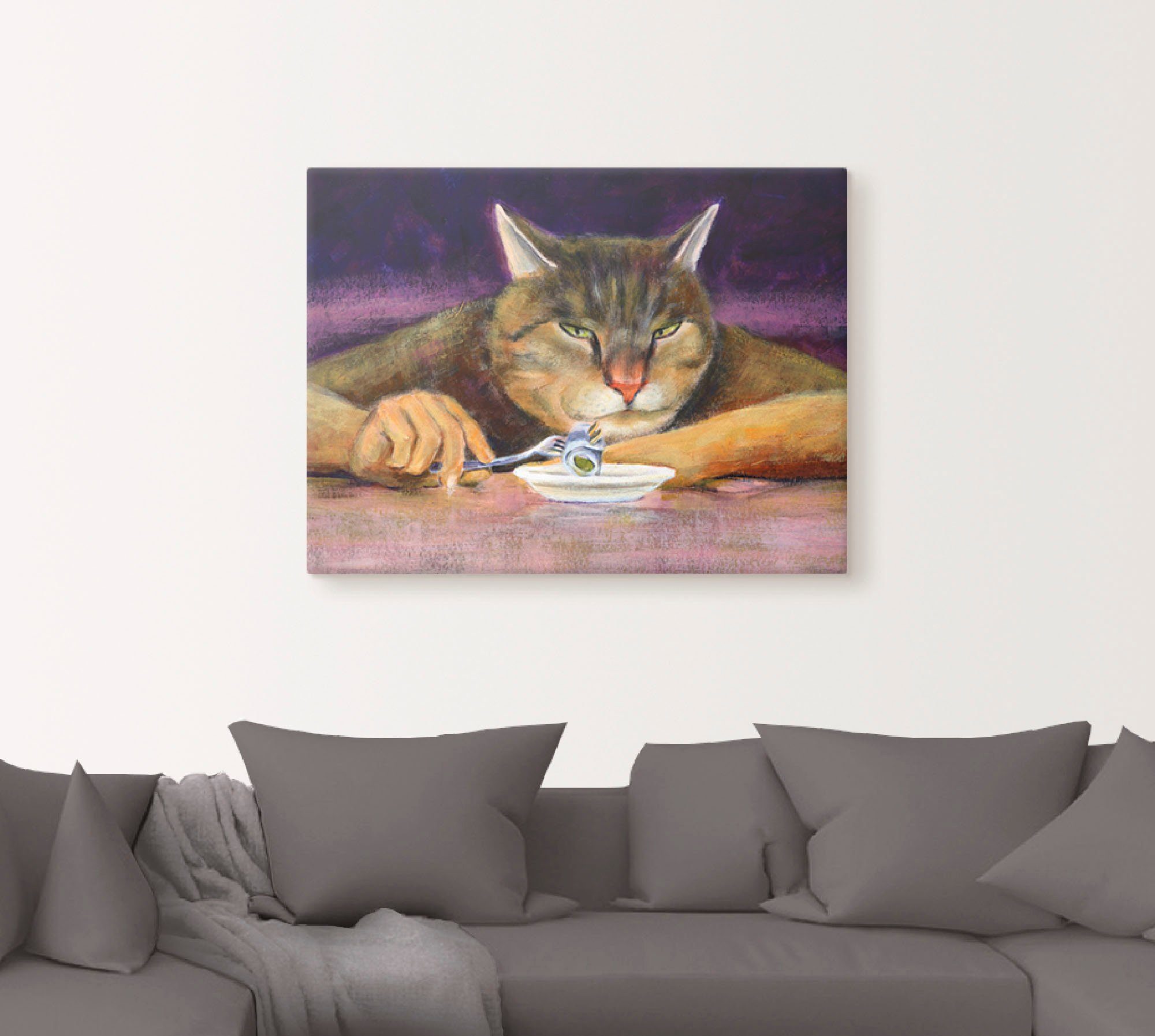 Artland Artprint Kattengejammer als artprint op linnen, poster in verschillende formaten maten