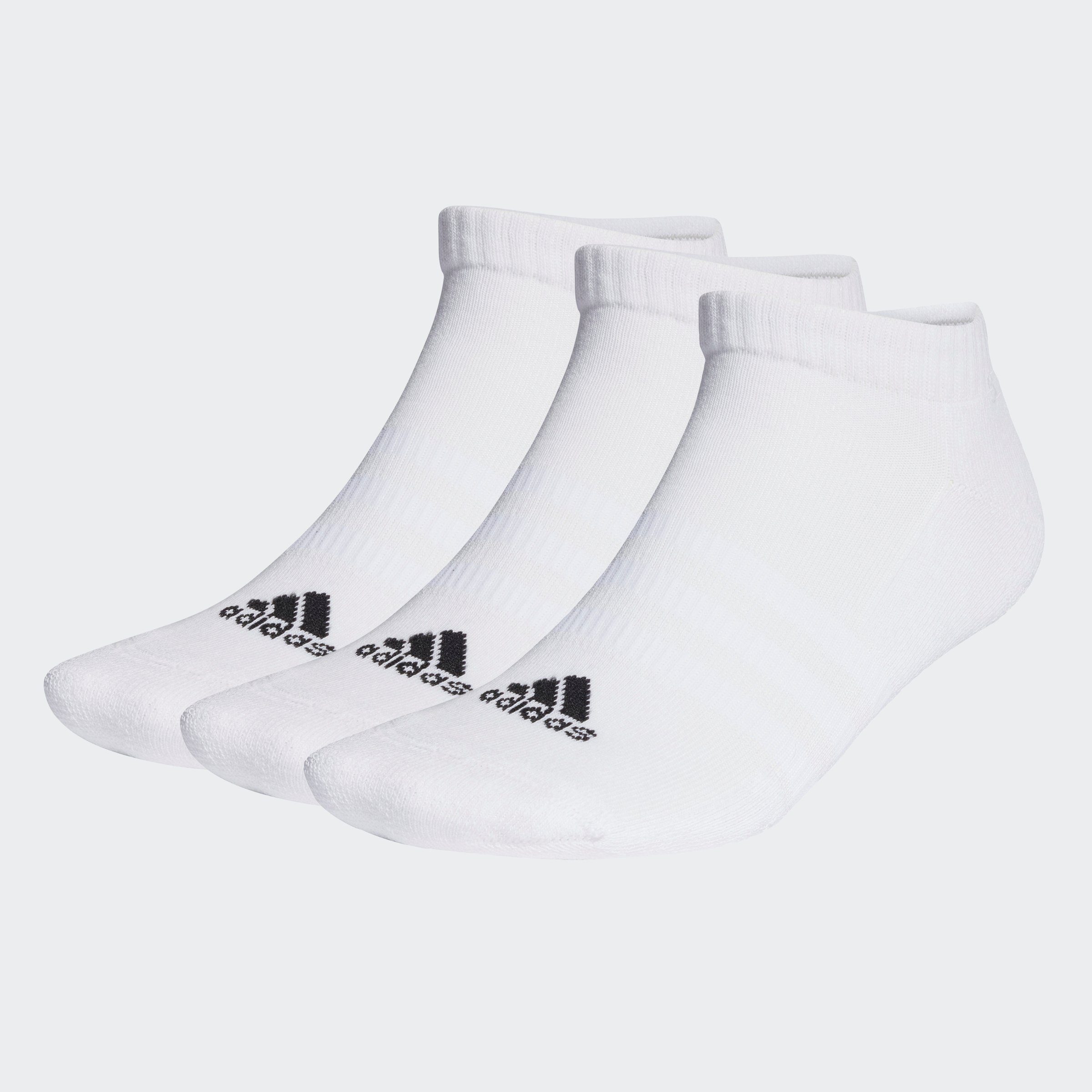 adidas Performance Functionele sokken C SPW LOW 3P Sneaker sokken, korte sokken, 3-pack (3 paar) unisex sportsokken maat M (40/42) wit