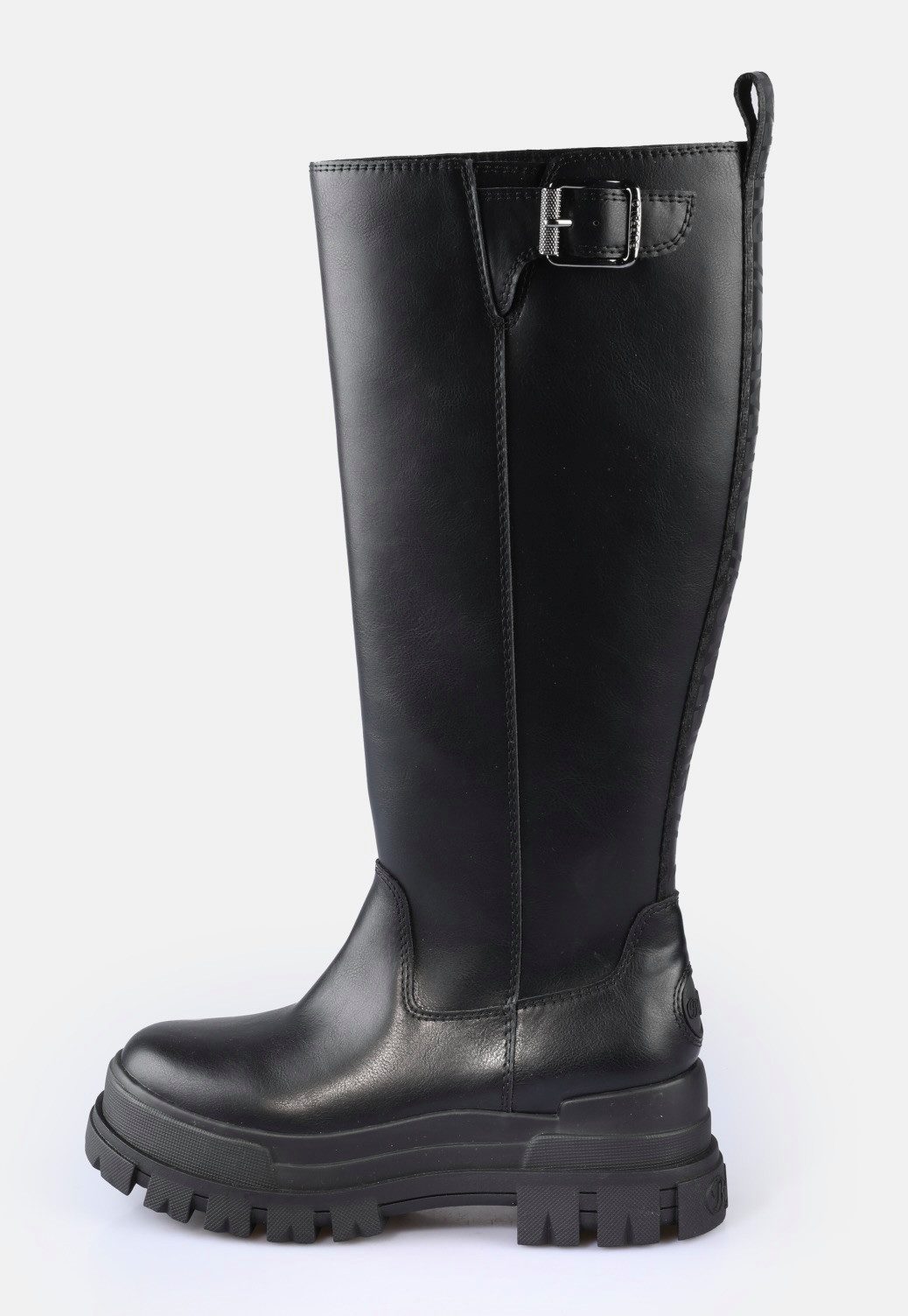 Buffalo Laarzen ASPHA RIDING BOOT HI , plateau, lange laarzen, rijlaarzen met verstelbare gespen