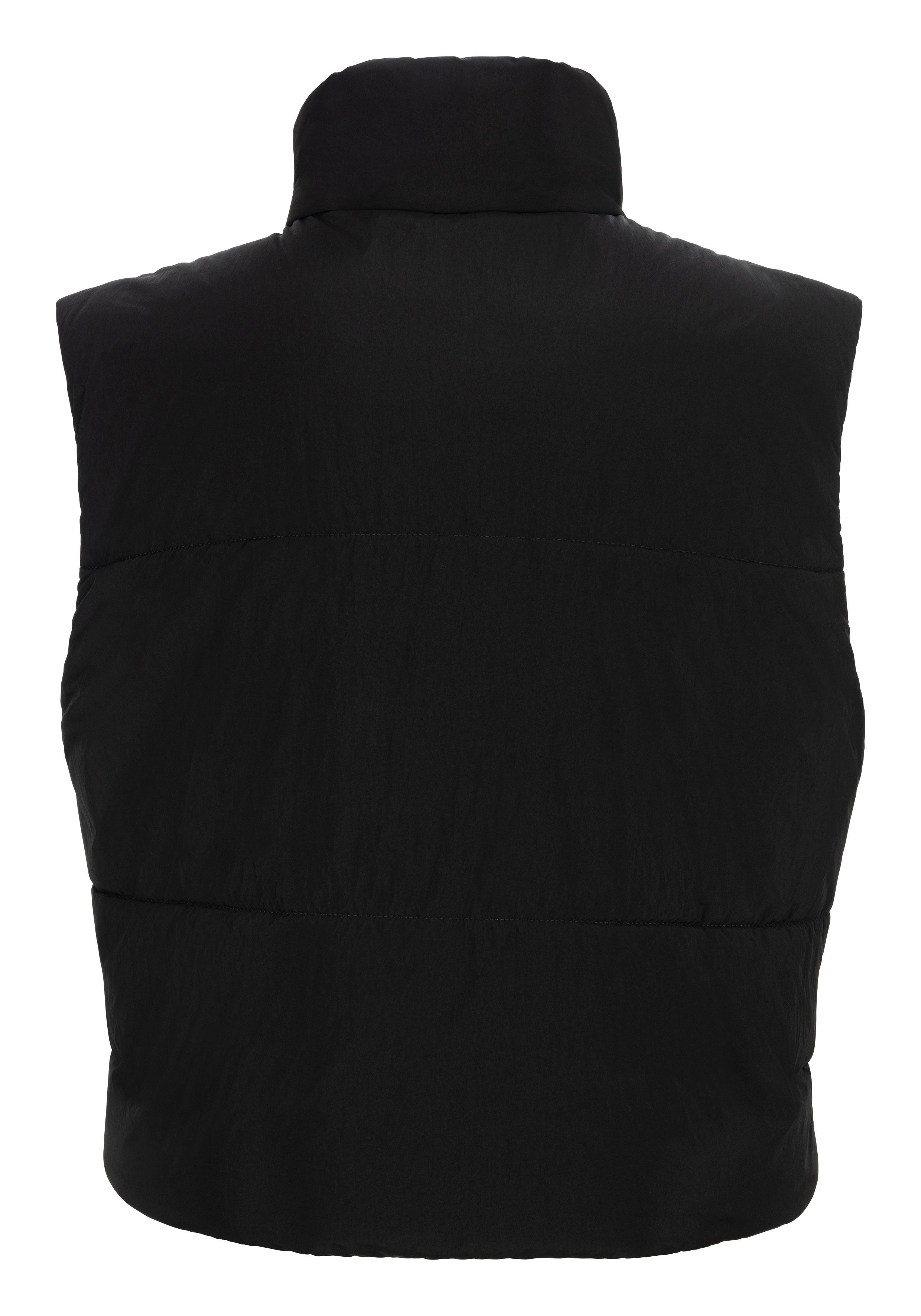 HUGO Blue Korte bodywarmer Fae-1_B met hugo silicon badge op de borst