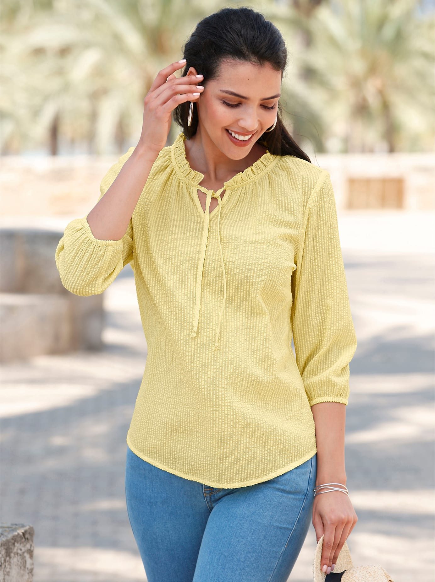 Classic Basics Blouse zonder sluiting dames tunieken maat 48 geel