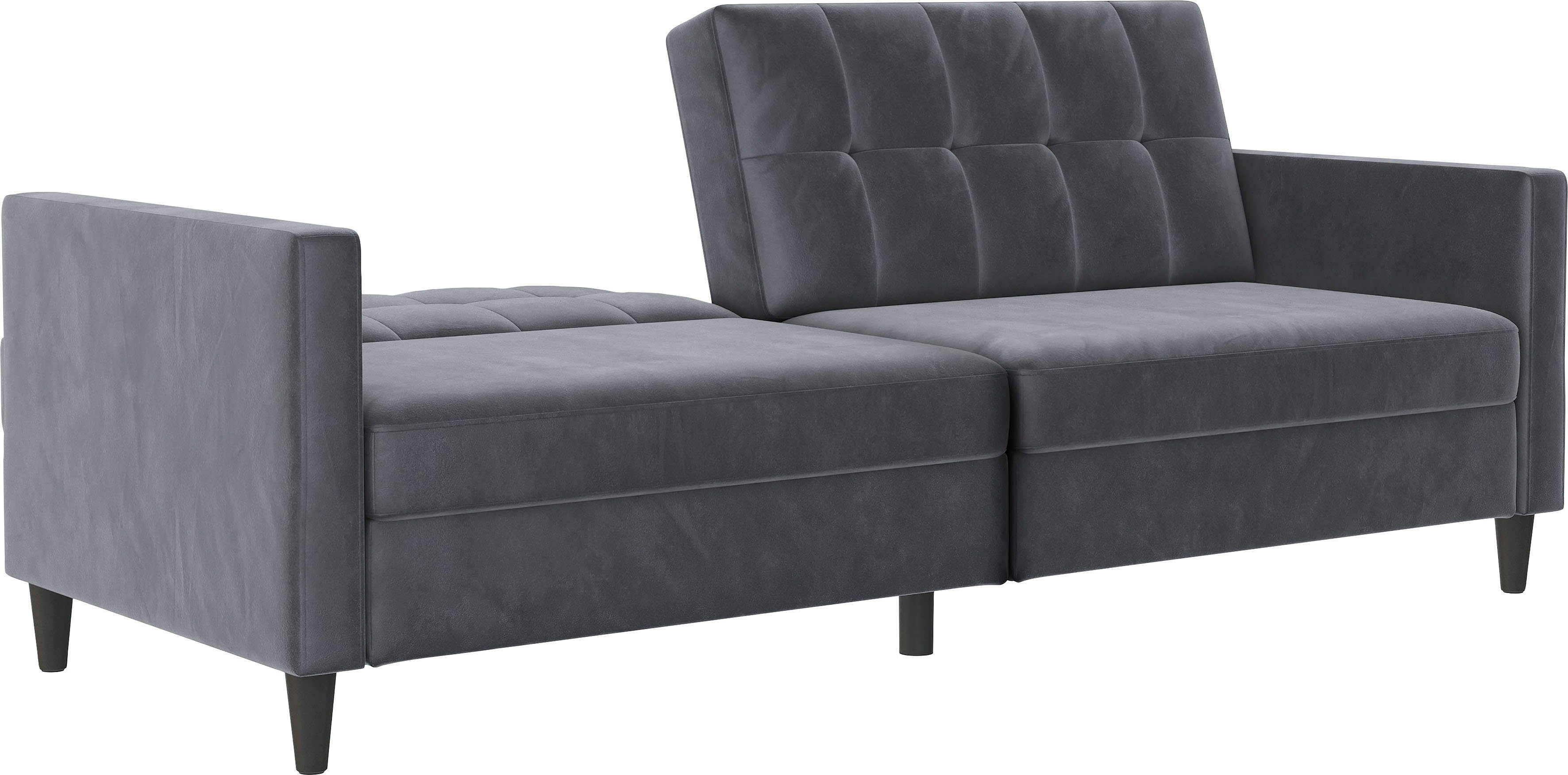Dorel Home 3-zitsbank Hartford II Slaapfunctie, rugleuning 2-delig, 3-voudig verstelbaar, zithoogte 43 cm