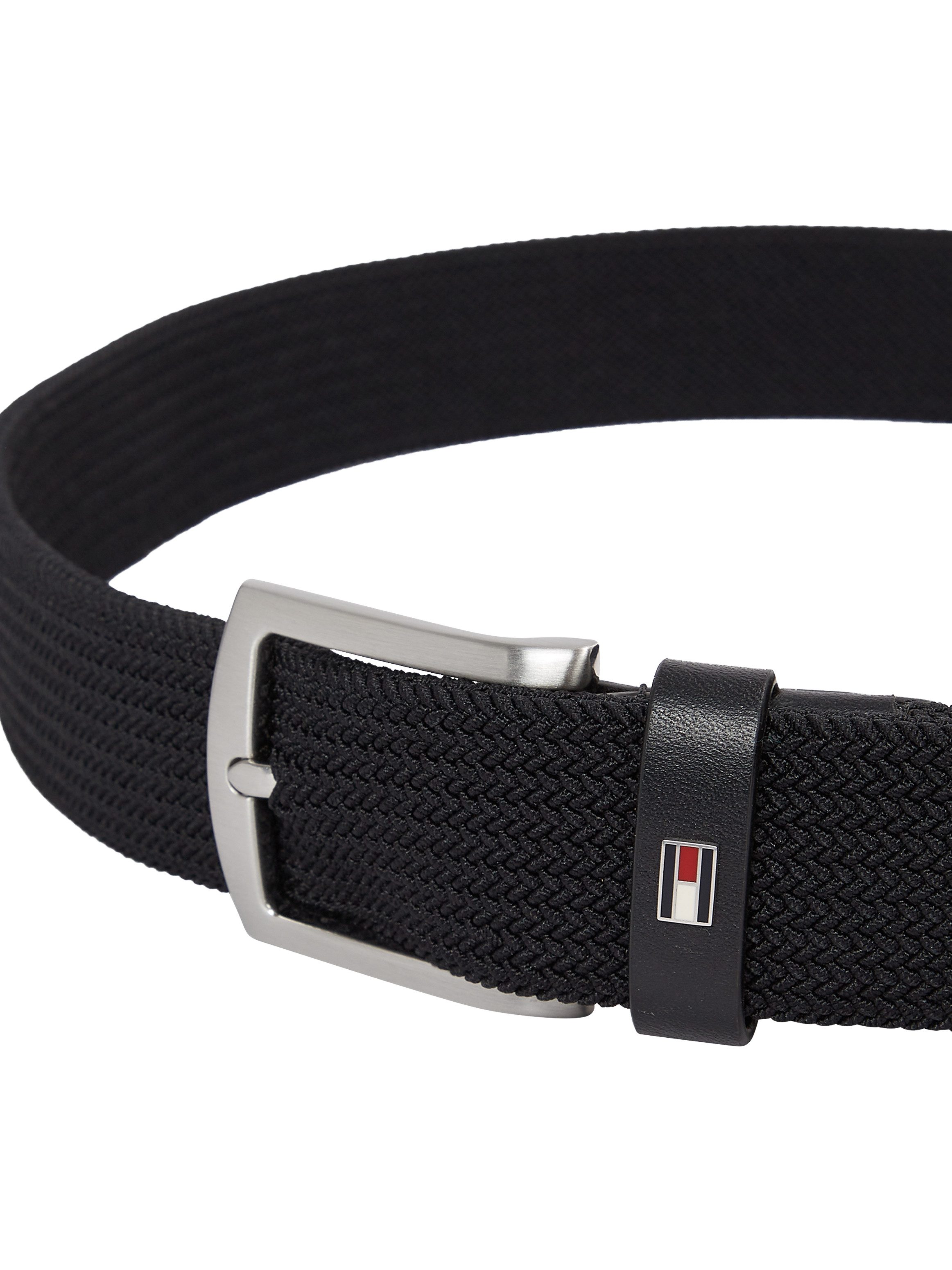 Tommy Hilfiger Gevlochten riem DENTON ELASTIC 3.5 Flexibel in grootte verstelbaar, elastisch, metaal logo