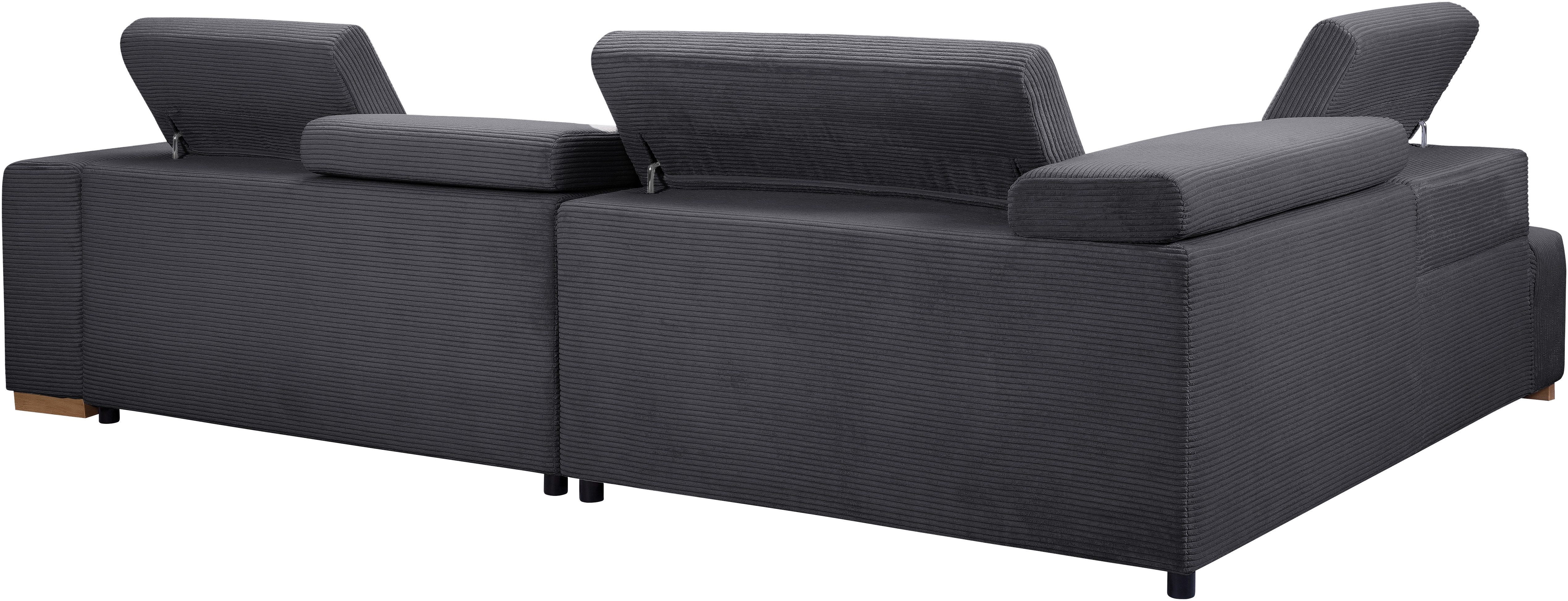 exxpo - sofa fashion Hoekbank Elianos, hoog zitcomfort, verfijnde kruisstepping in de zitting, L-vorm