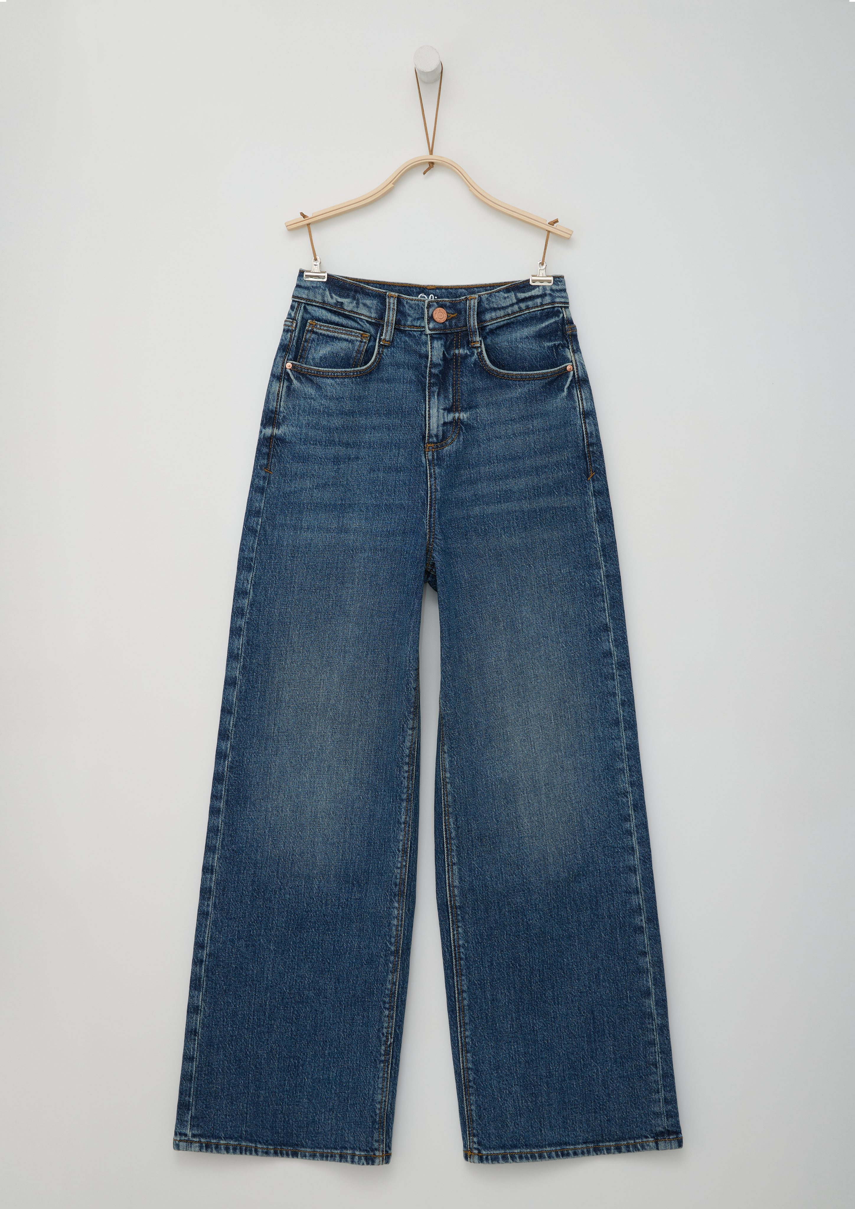 s.Oliver RED LABEL Junior Wijde jeans in five-pocketsstijl