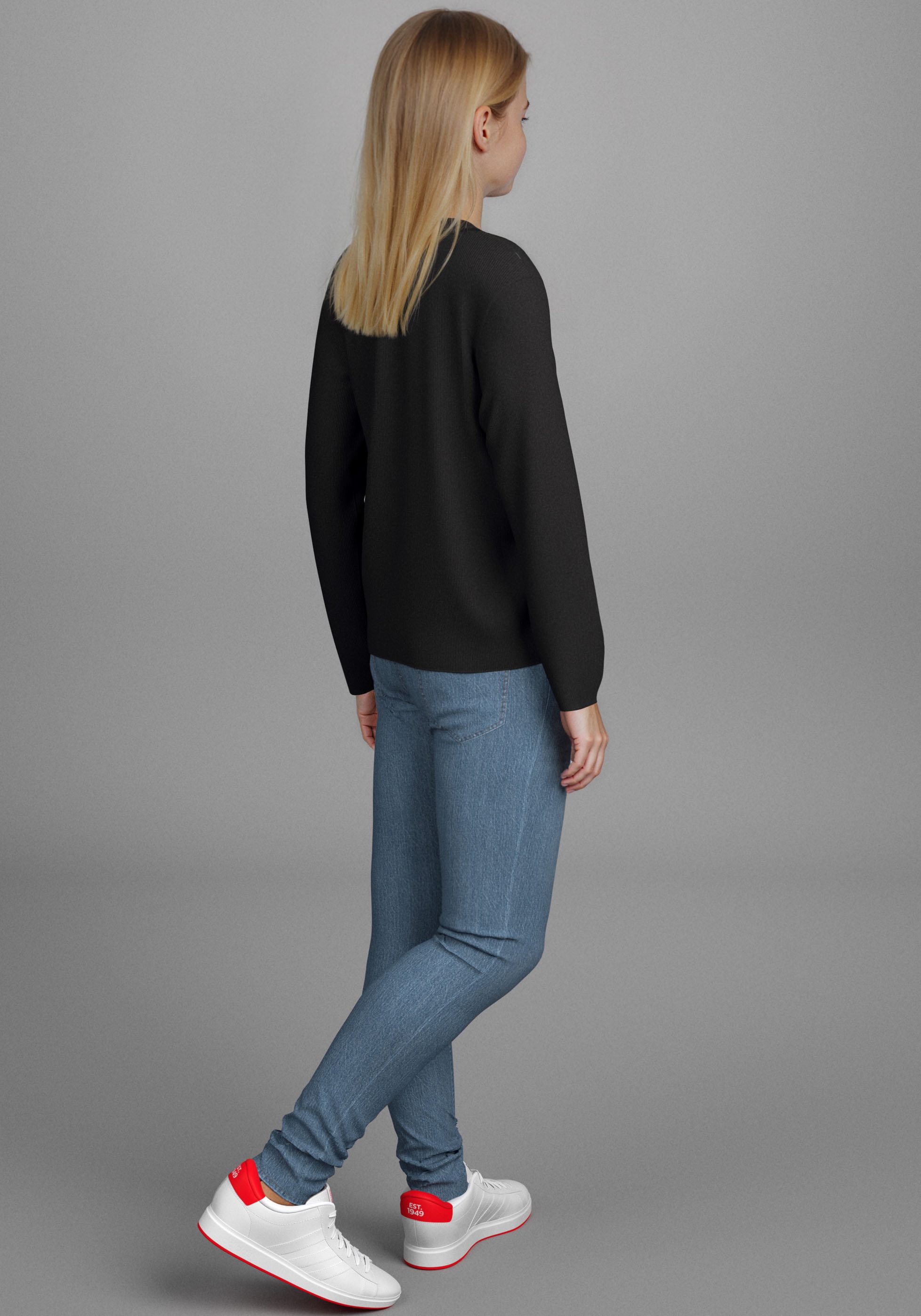H.I.S Shirt met lange mouwen 2-pack shirts van ribstof (2-delig)