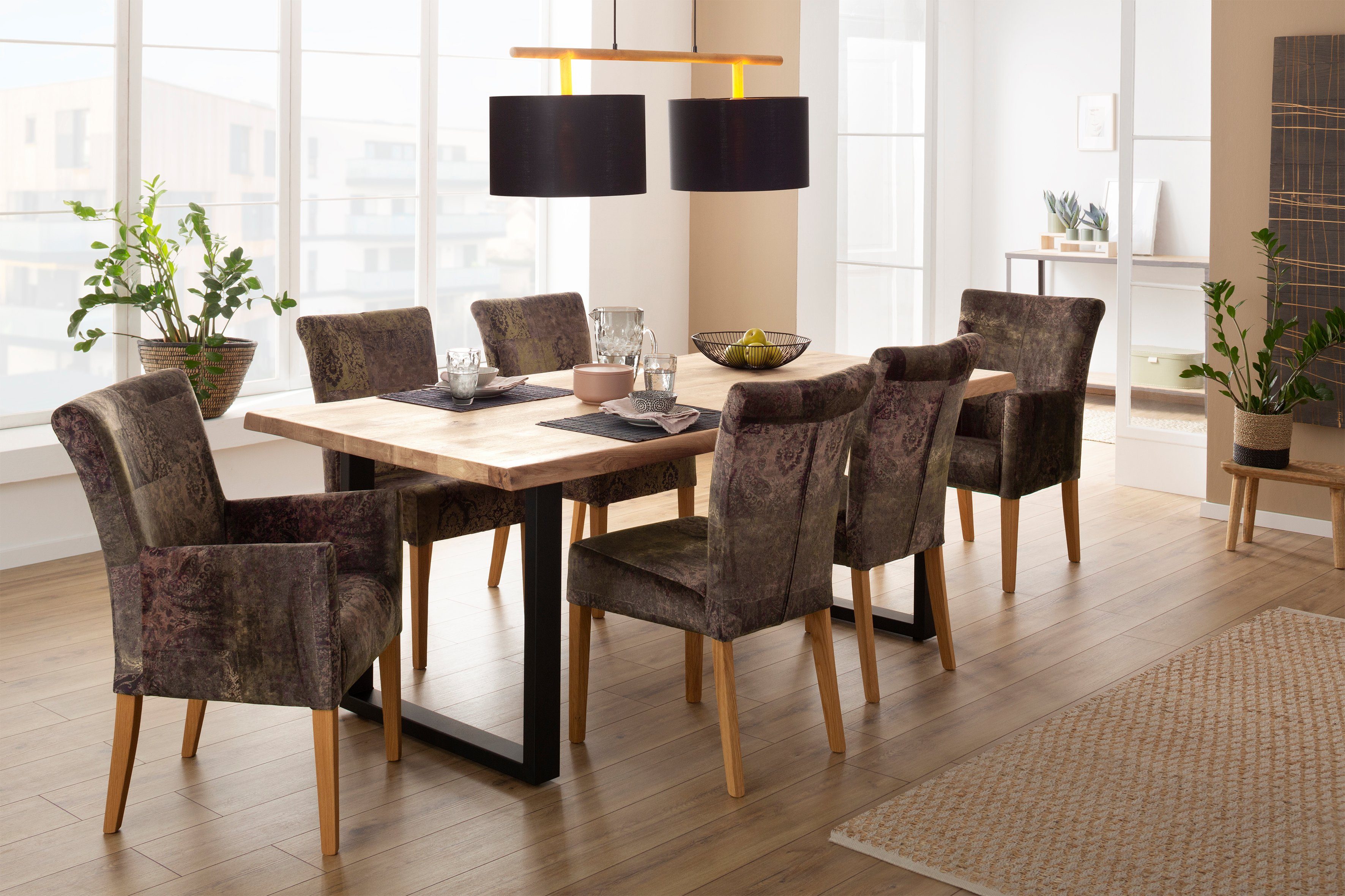 Home affaire Eettafel TRISTAN met boomrand