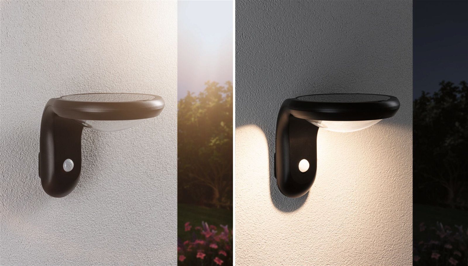 Paulmann Led-wandlamp voor buiten Solar Diskola IP44 180x234mm 3000K 3,5W 400lm Antraciet Kunststof (1 stuk)