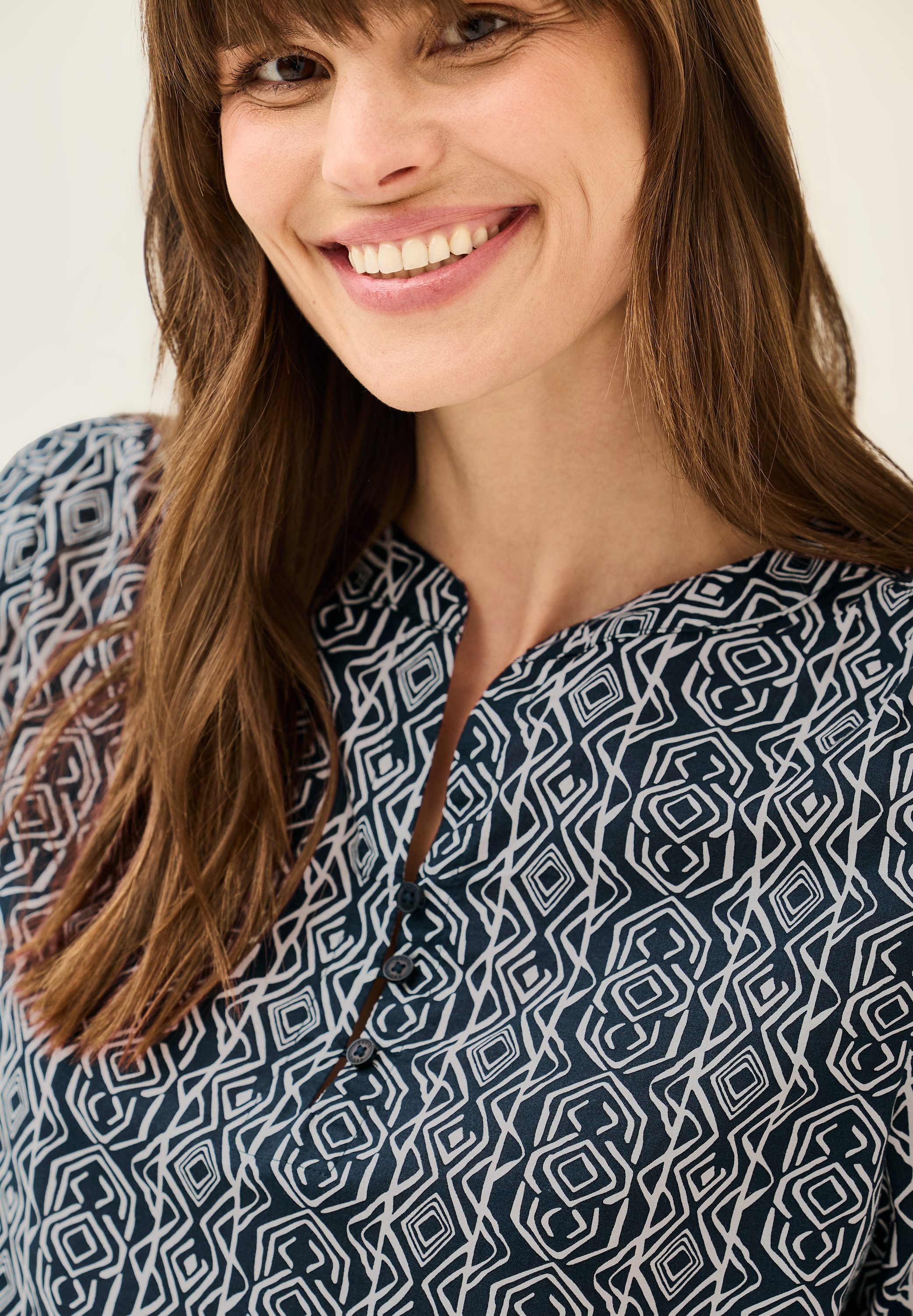 Cecil Gedessineerde blouse met grafisch patroon