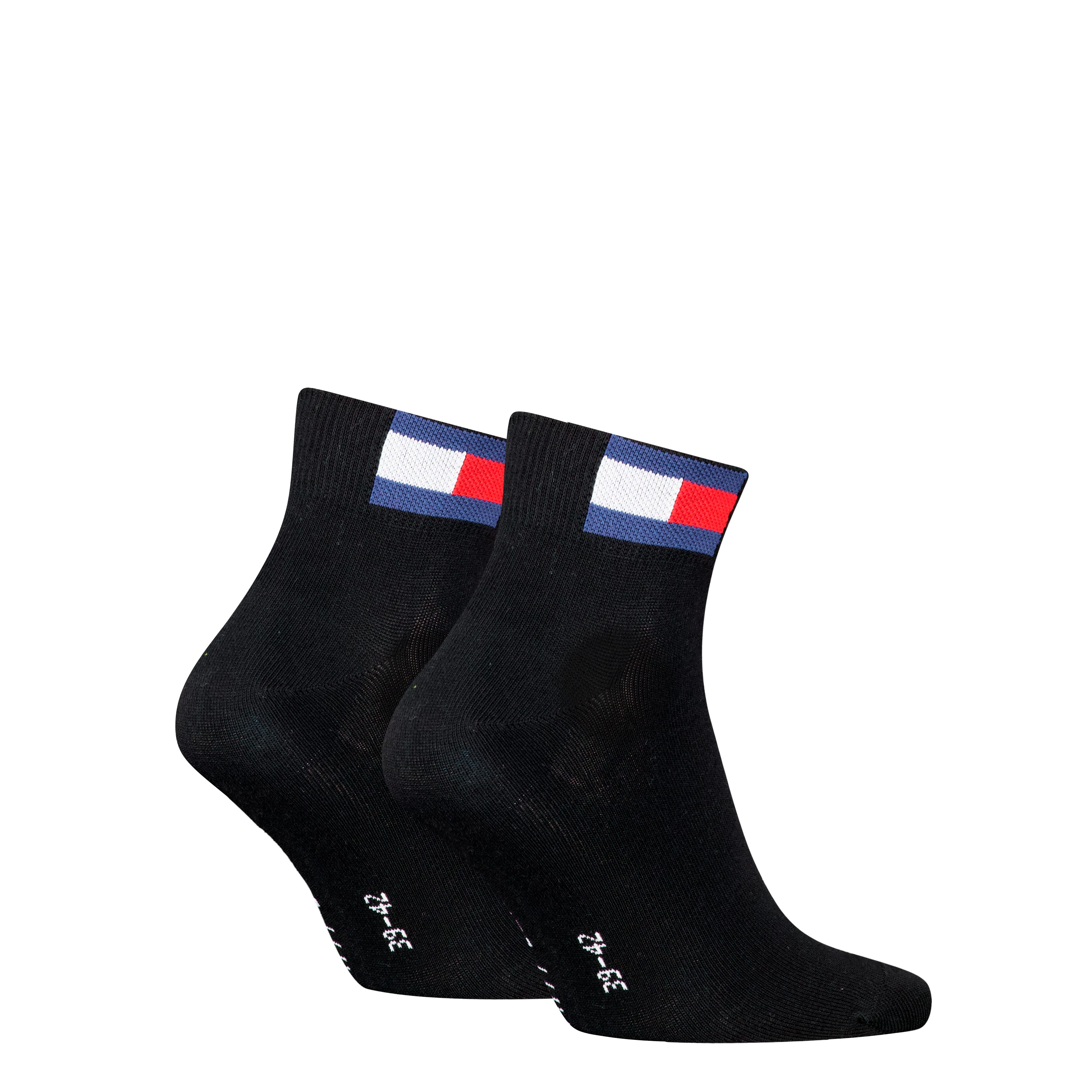 Tommy Hilfiger Korte sokken TH UNI TJ QUARTER 2P FLAG Versterkte hiel en teen voor extra duurzaamheid (2 paar)