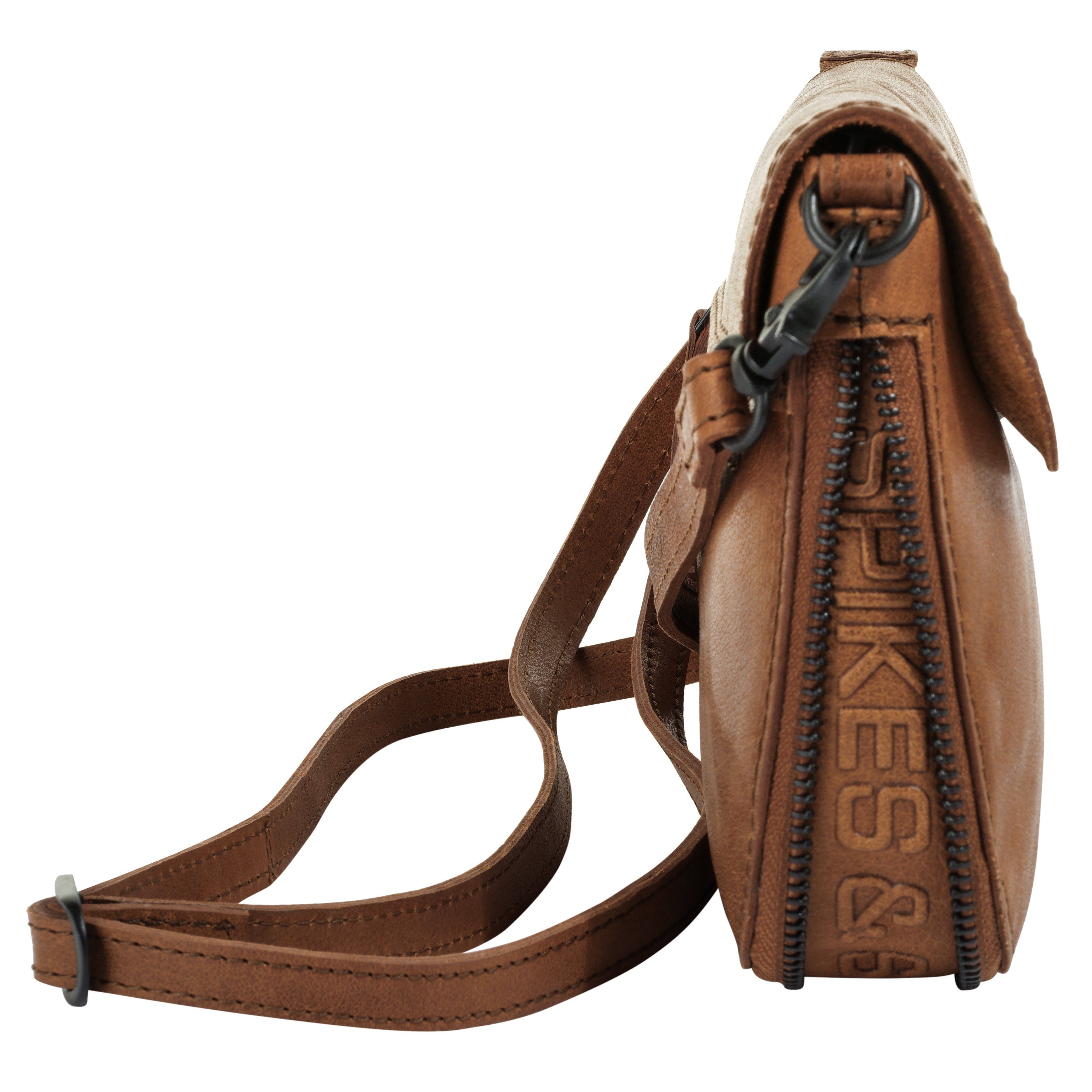Spikes & Sparrow Schoudertas echt leder