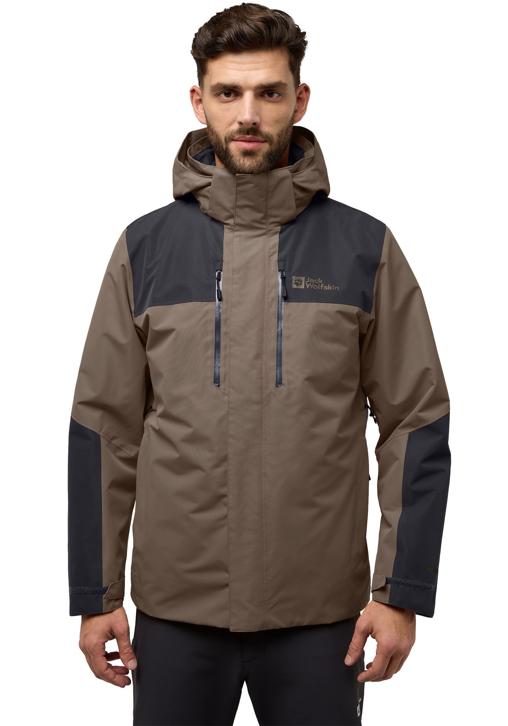 Jack Wolfskin Jasper 3in1 Jacket Men XL cold coffee cold coffee
