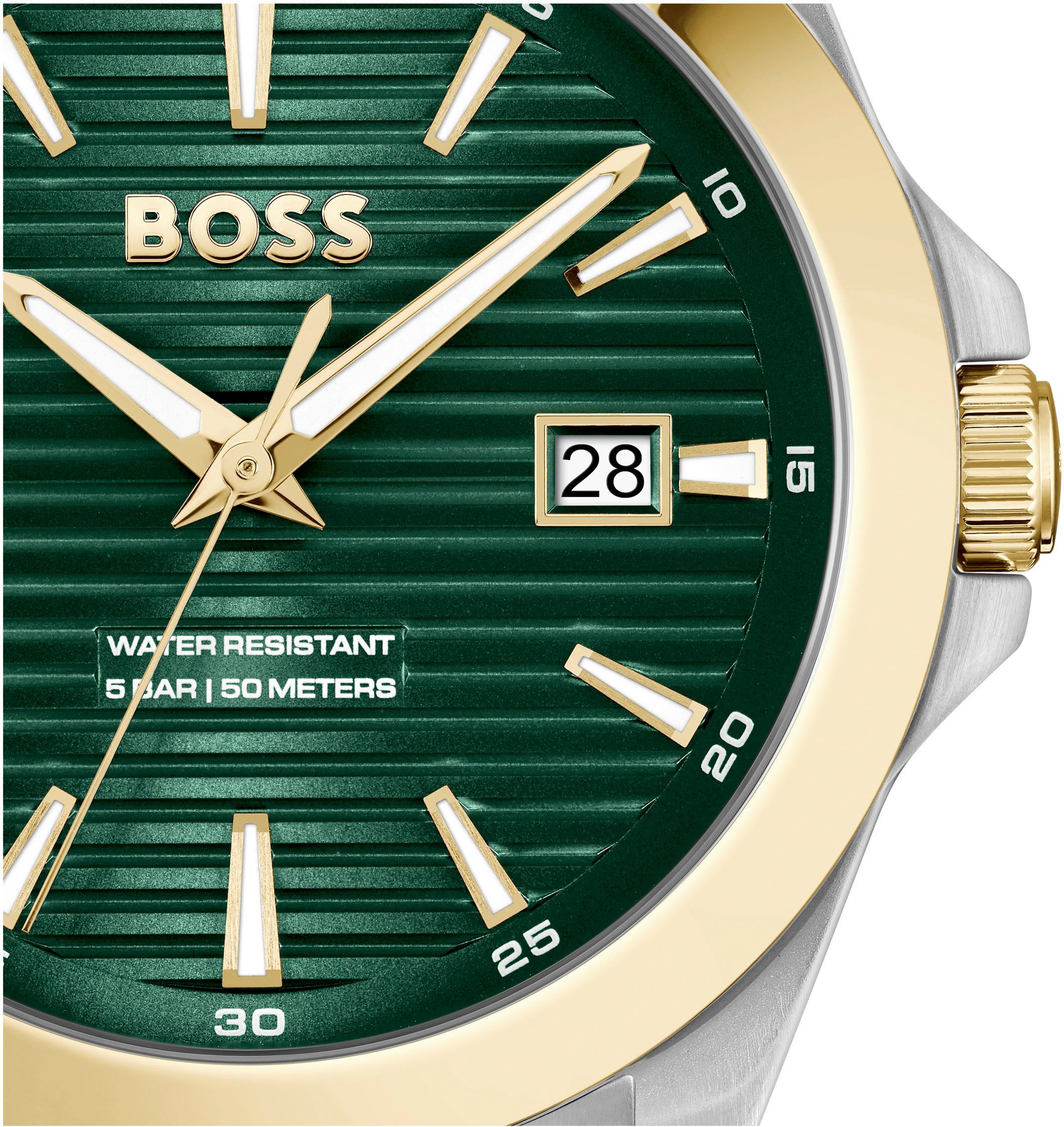 Boss Kwartshorloge Strike Horloge, dameshorloge, herenhorloge, stalen band, analoog, dag