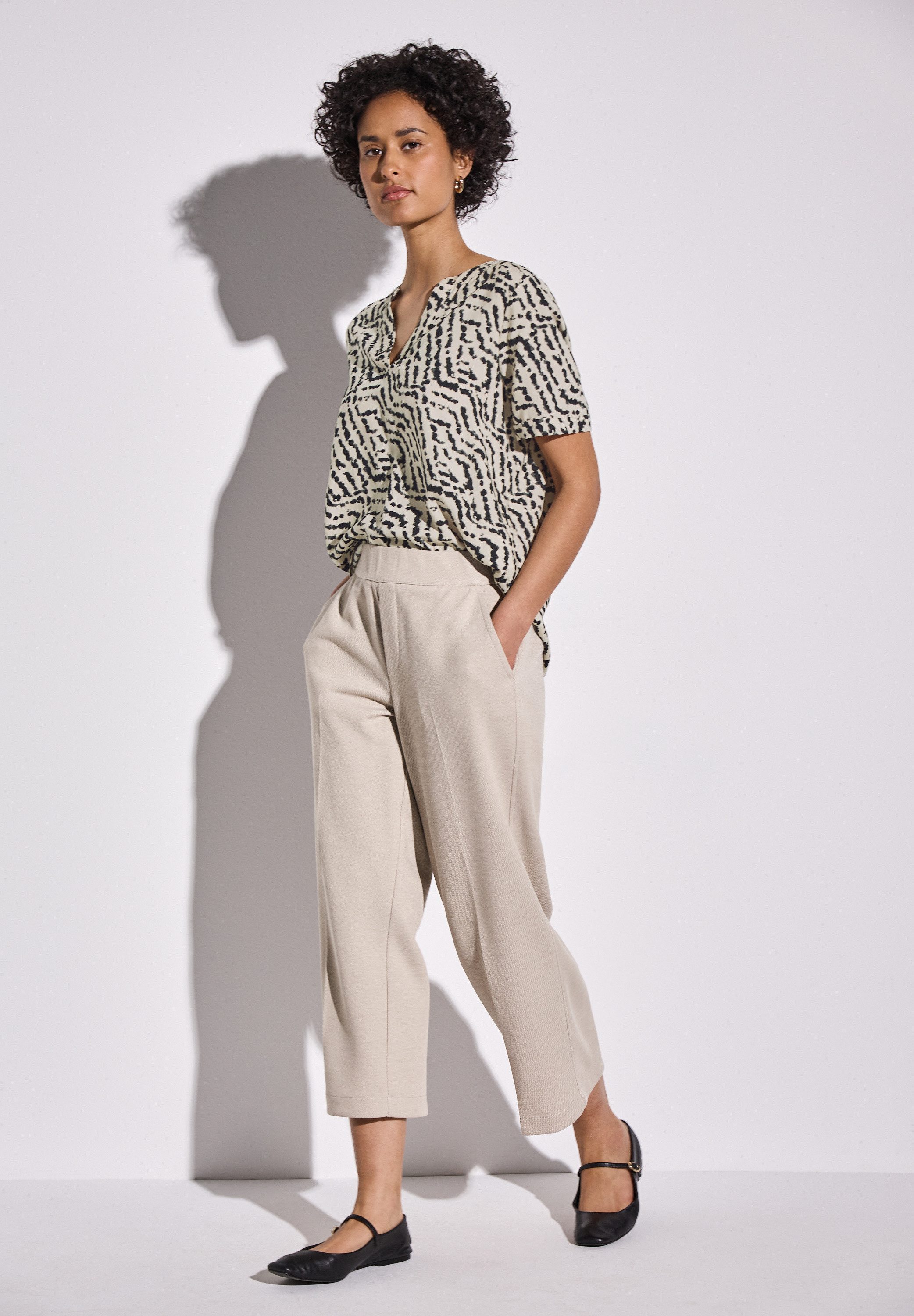 STREET ONE Blouse met korte mouwen met grafisch patroon
