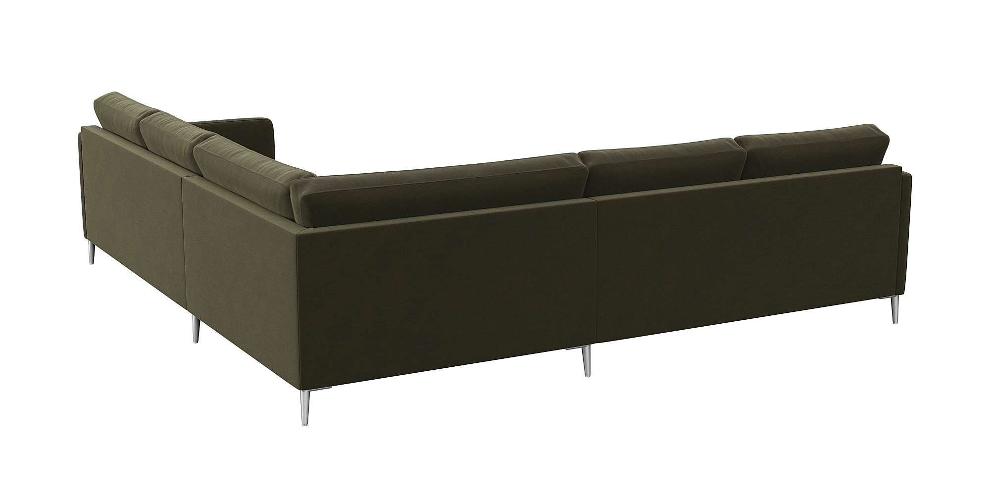 FLEXLUX Hoekbank Fiore, gelijkbenig, comfortabel door hoogwaardige zitconstructie smalle armleuningen, super zitcomfort door koudschuim, voeten van aluminium