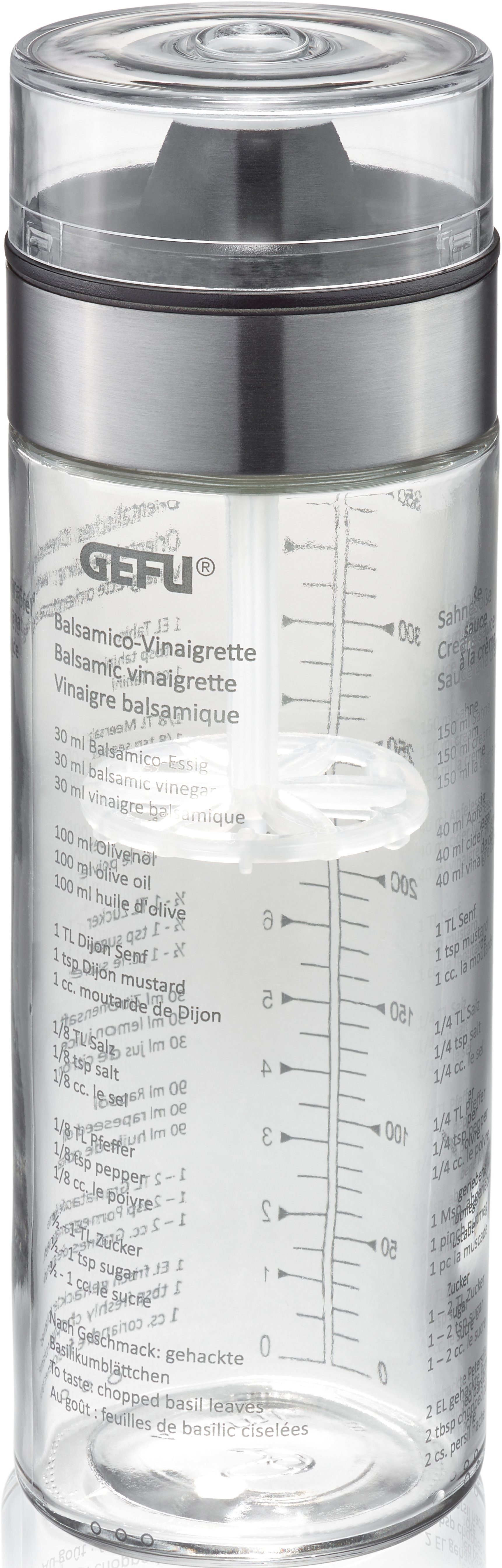 GEFU Dressingshaker Mix Doppelskala (ml/oz), lekvrij, 350 ml