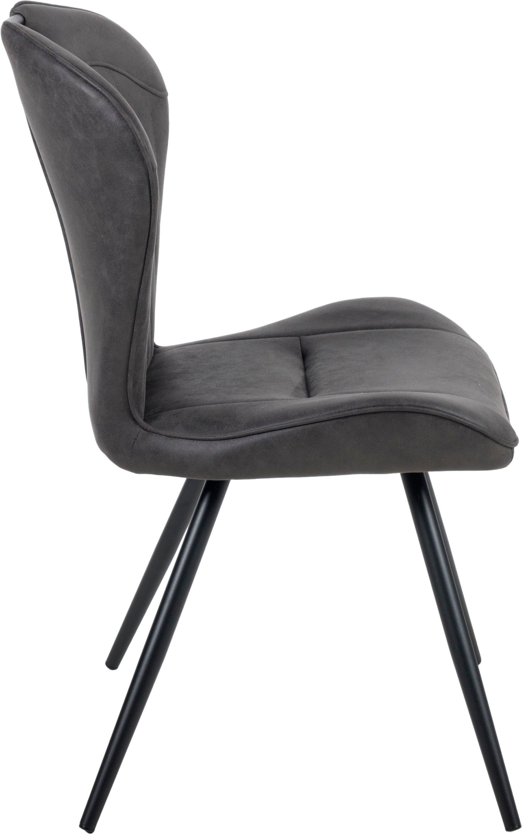 Duo Collection Eetkamerstoel Zoe eetkamerstoel, set van 4 robuuste stof- of microvezelbekleding, met handgreep (set, 4 stuks)