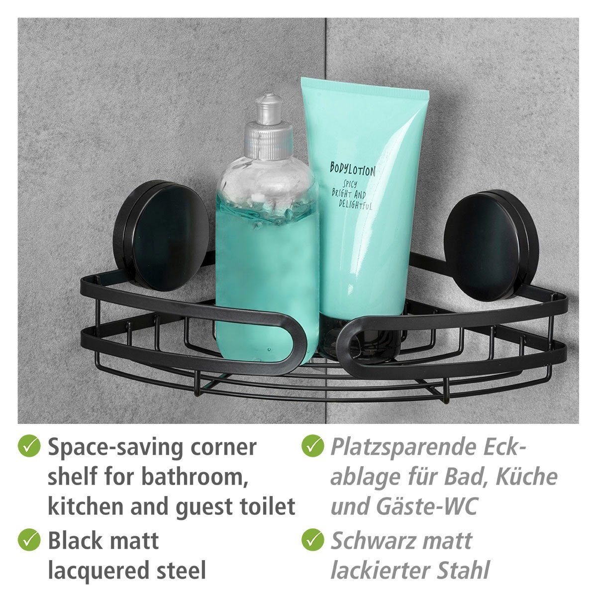 WENKO Badkamerrekje Static-Loc® Plus Pavia Badkamerplanchet, bevestigen zonder boren