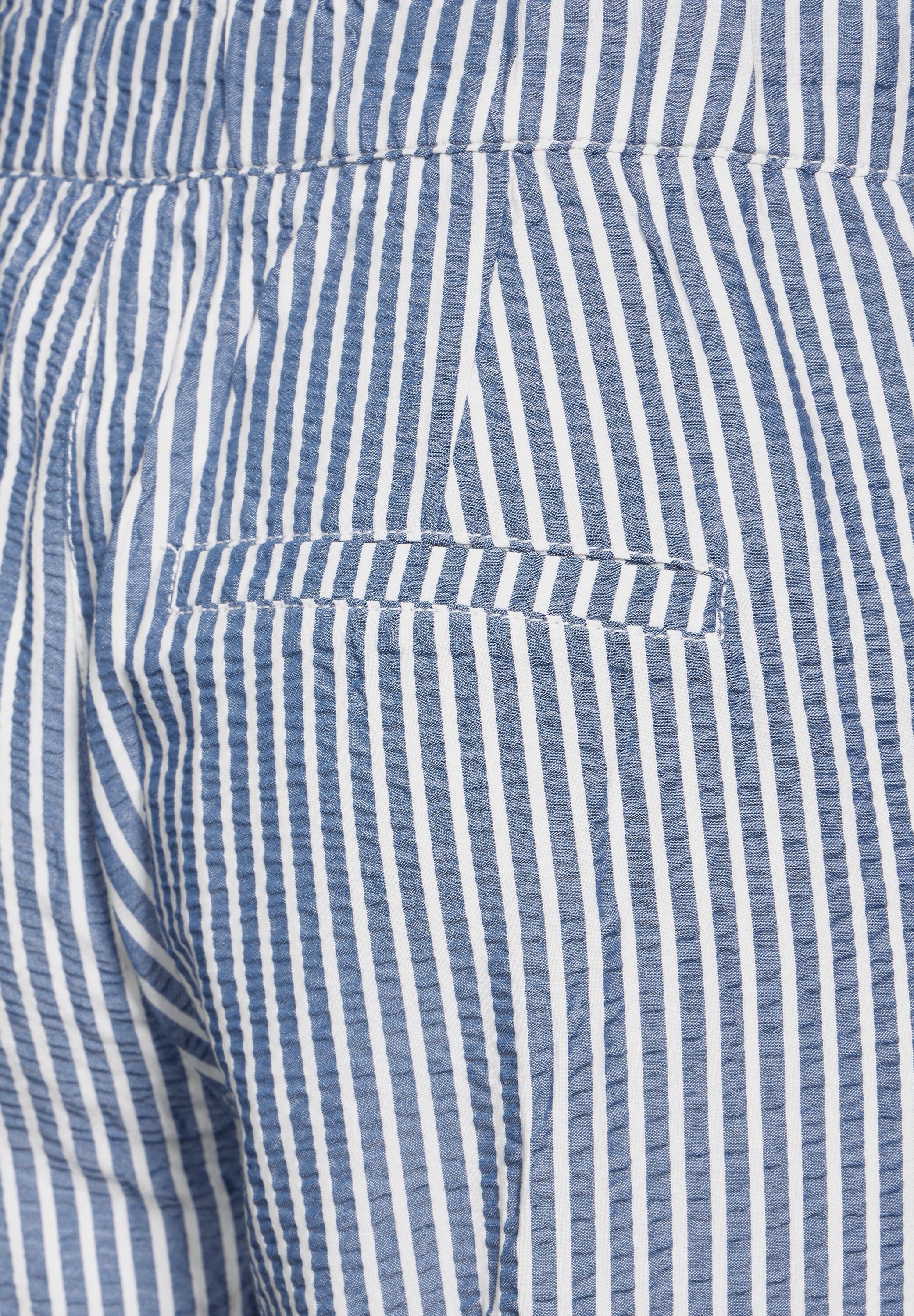 STREET ONE 7/8 broek met seersucker-strepen