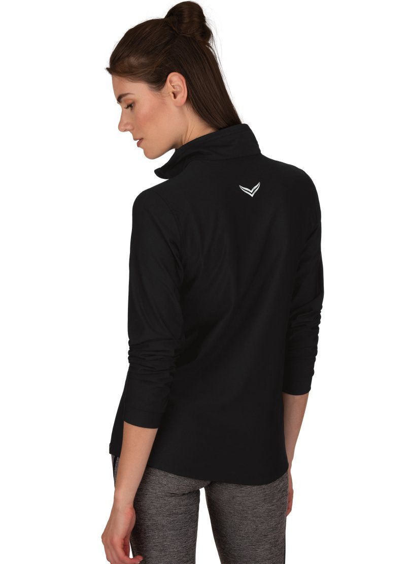 Trigema Sweatshirt TRIGEMA sportshirt met lange mouwen en ritssluiting