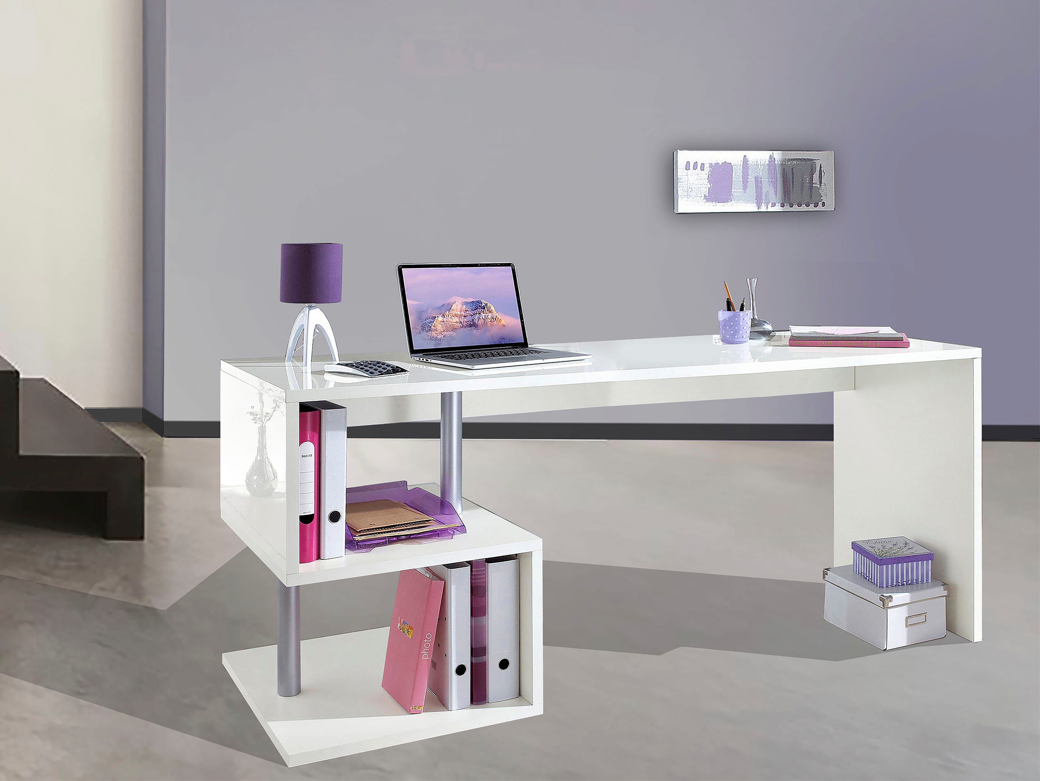 INOSIGN Bureau Essence, modern ontwerp in verschillende breedtes, met en zonder monitorsteun, gemaakt in italië