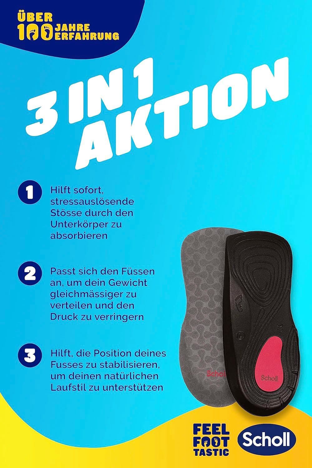 Scholl Inlegzolen In-Balance 3/4 bij pijn van knie tot hiel