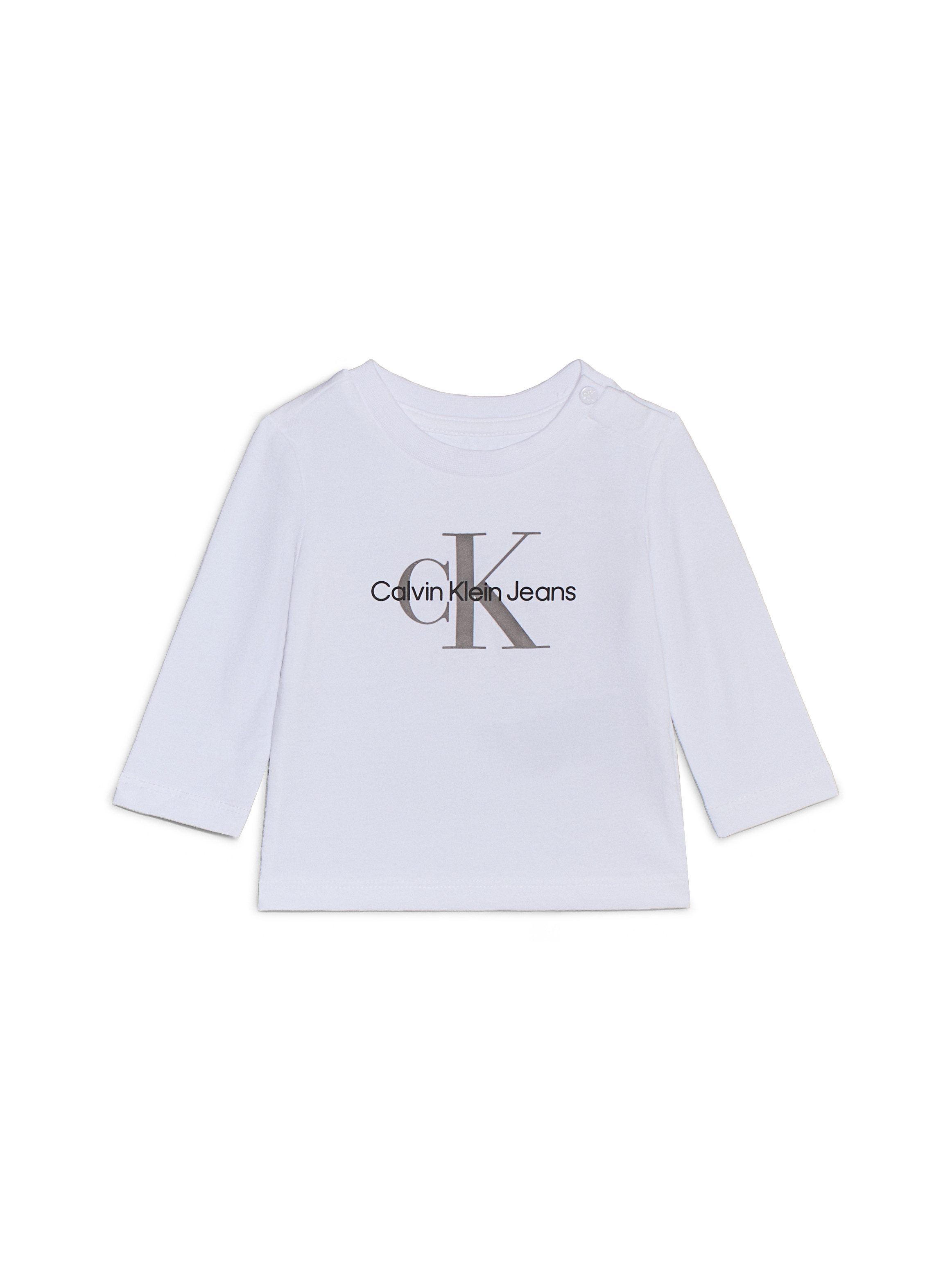 Calvin Klein Shirt met lange mouwen MONOGRAM LS T-SHIRT voor baby’s tot 2 jaar, met grote print